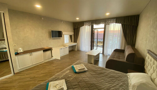 Номер-студия с кроватью размера "king-size" и диван-кроватью в АкваТермо