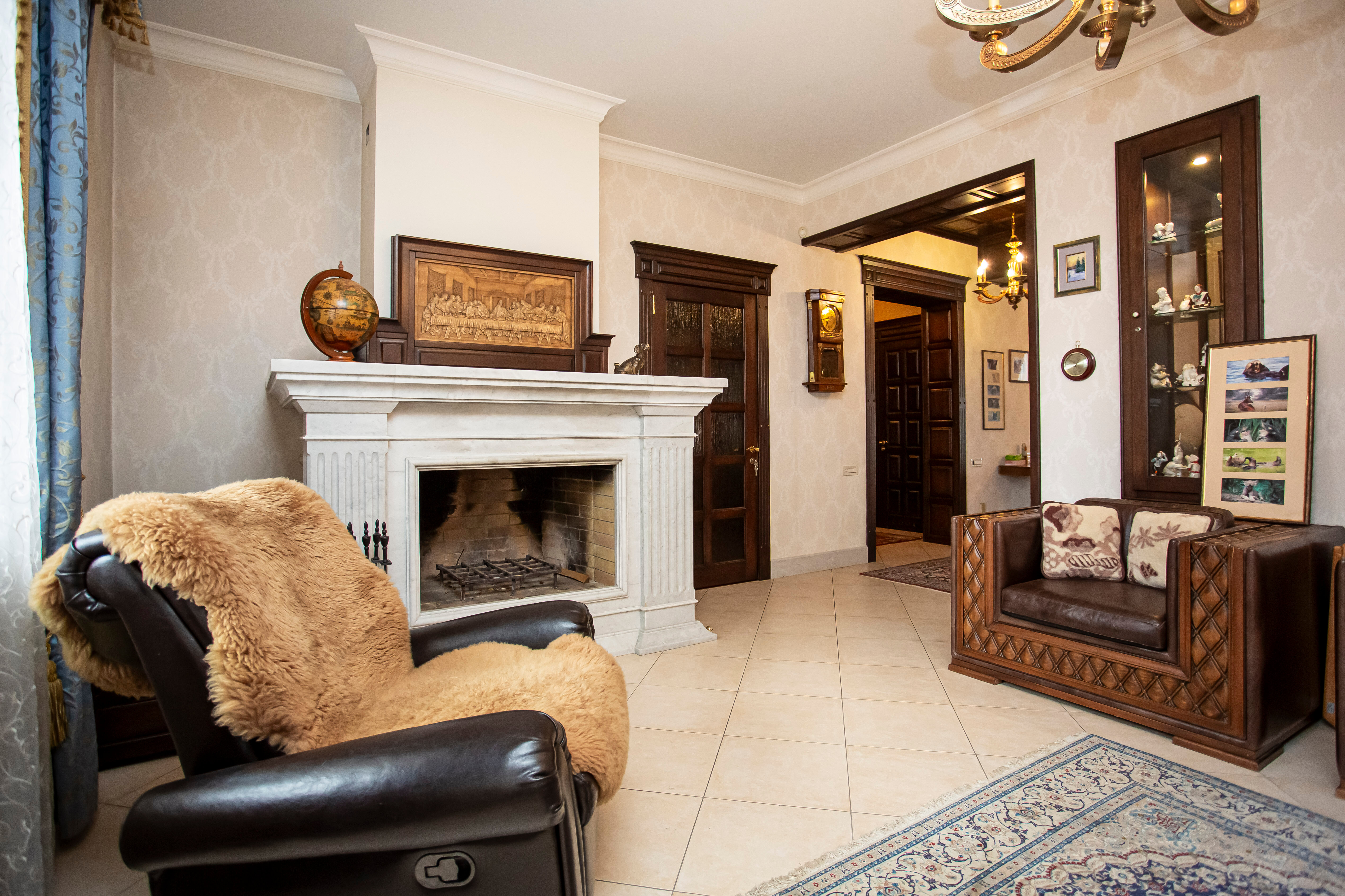 Синяя спальня Делюкс с большой кроватью