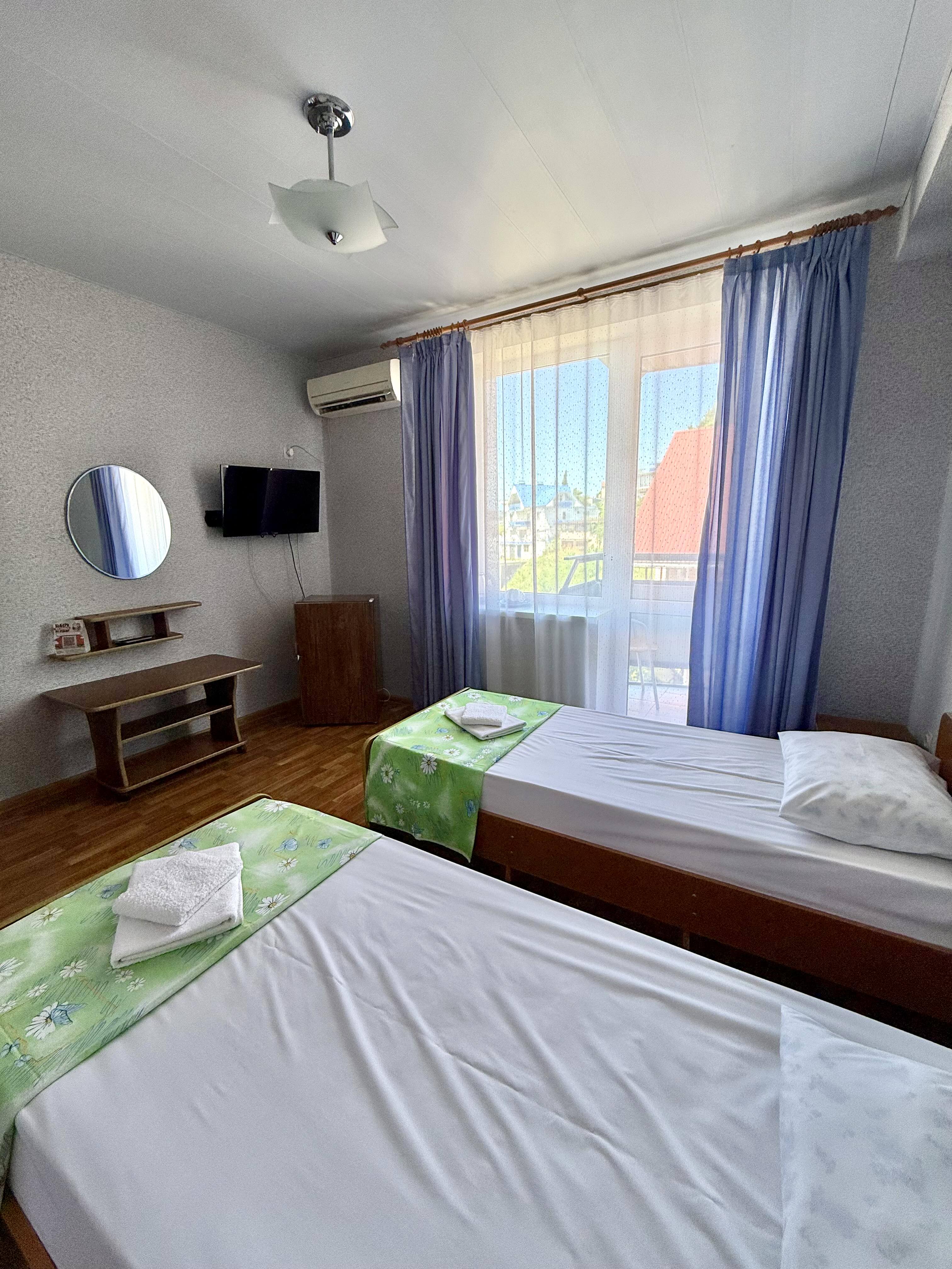 Двухместный номер с 2 отдельными кроватями, вид на море