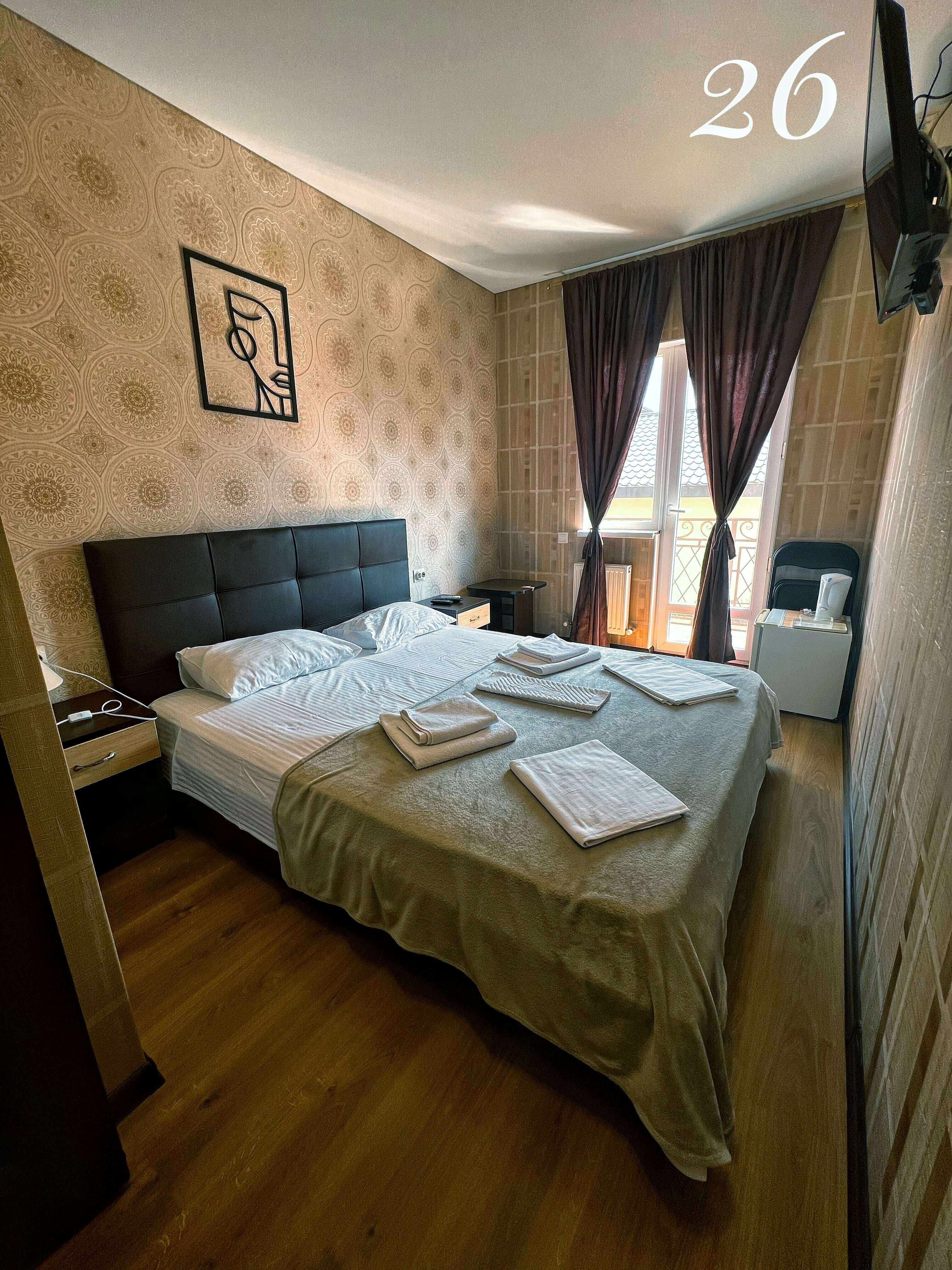 Двухместный номер с 1 кроватью и балконом