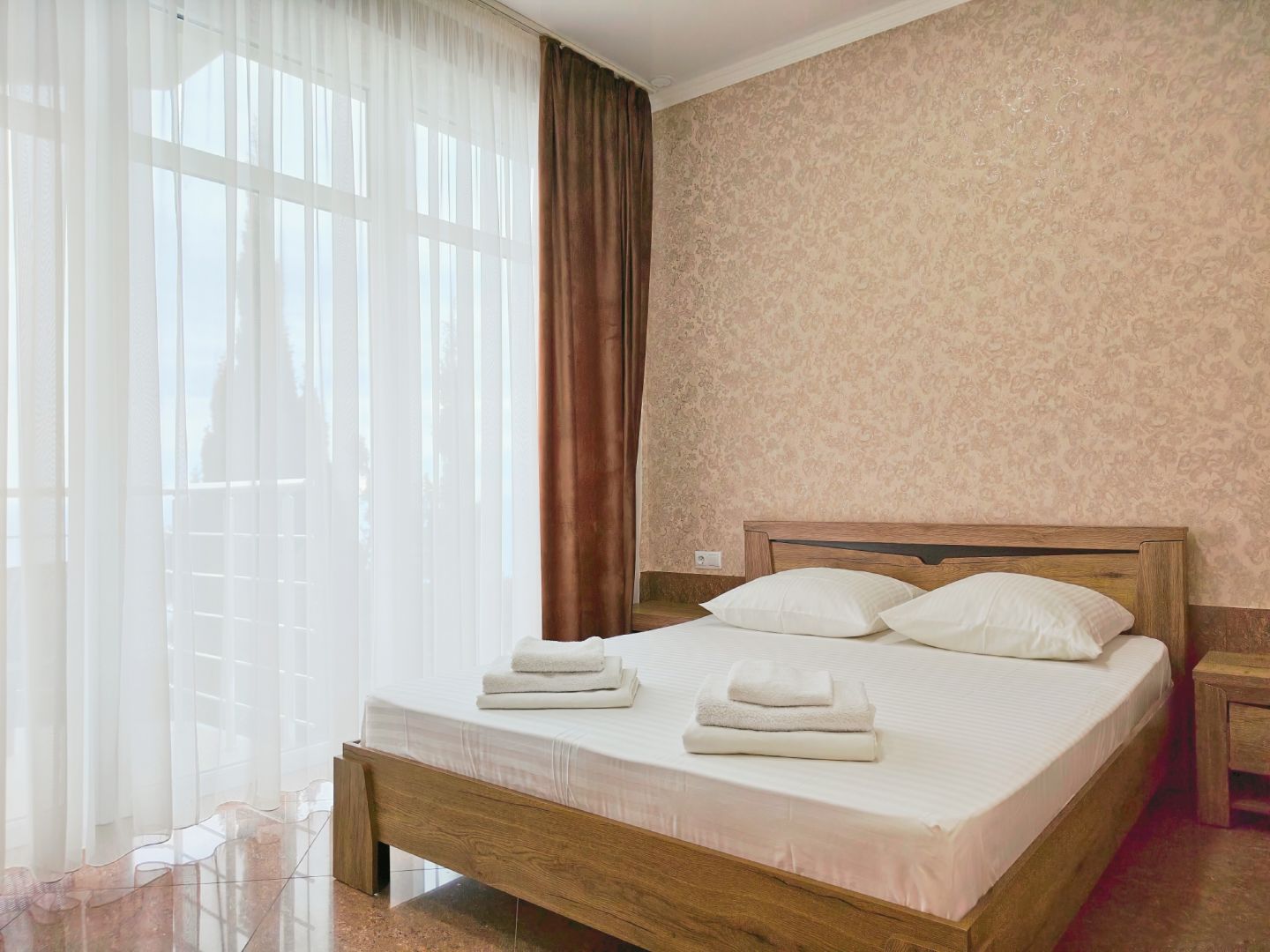 Двухместный номер с 1 кроватью и балконом, вид на море