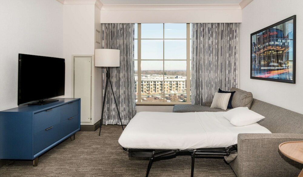 executive 2-room suite,1king bed with one sofa bed, business lounge access(hearing)