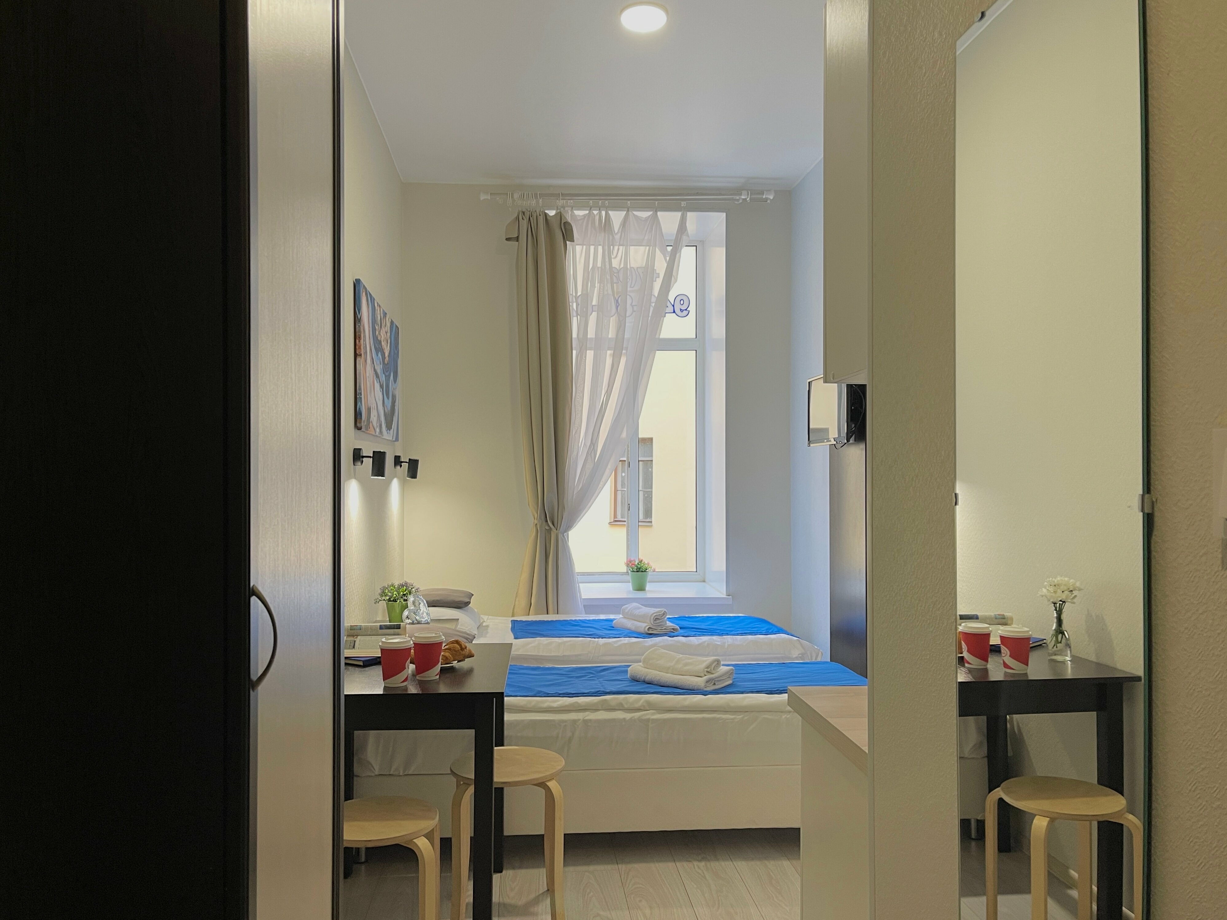 Студия с двумя раздельными кроватями