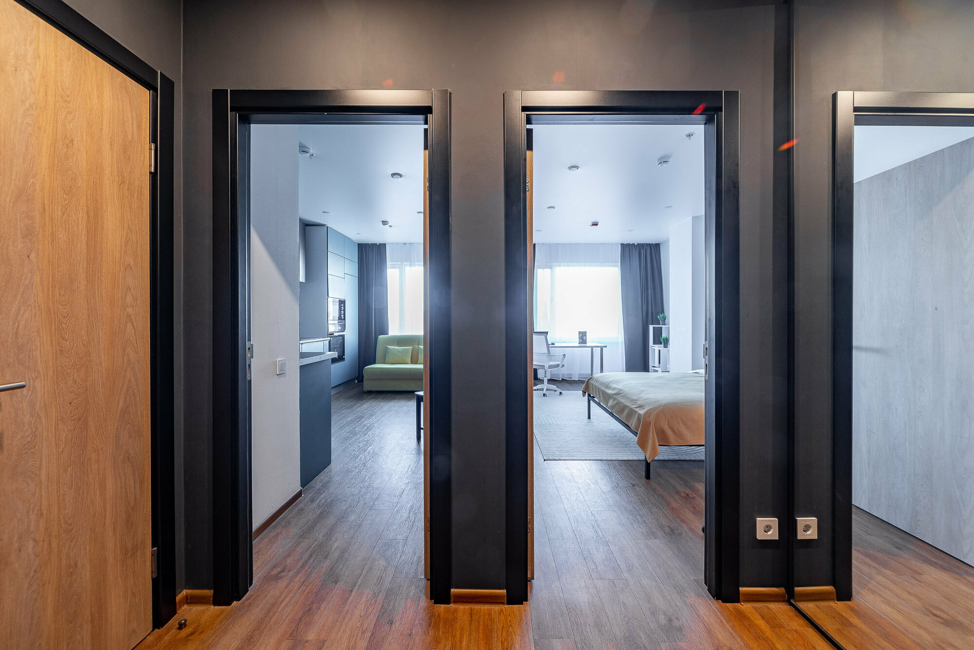 Однокомнатные апартаменты с двуспальной кроватью