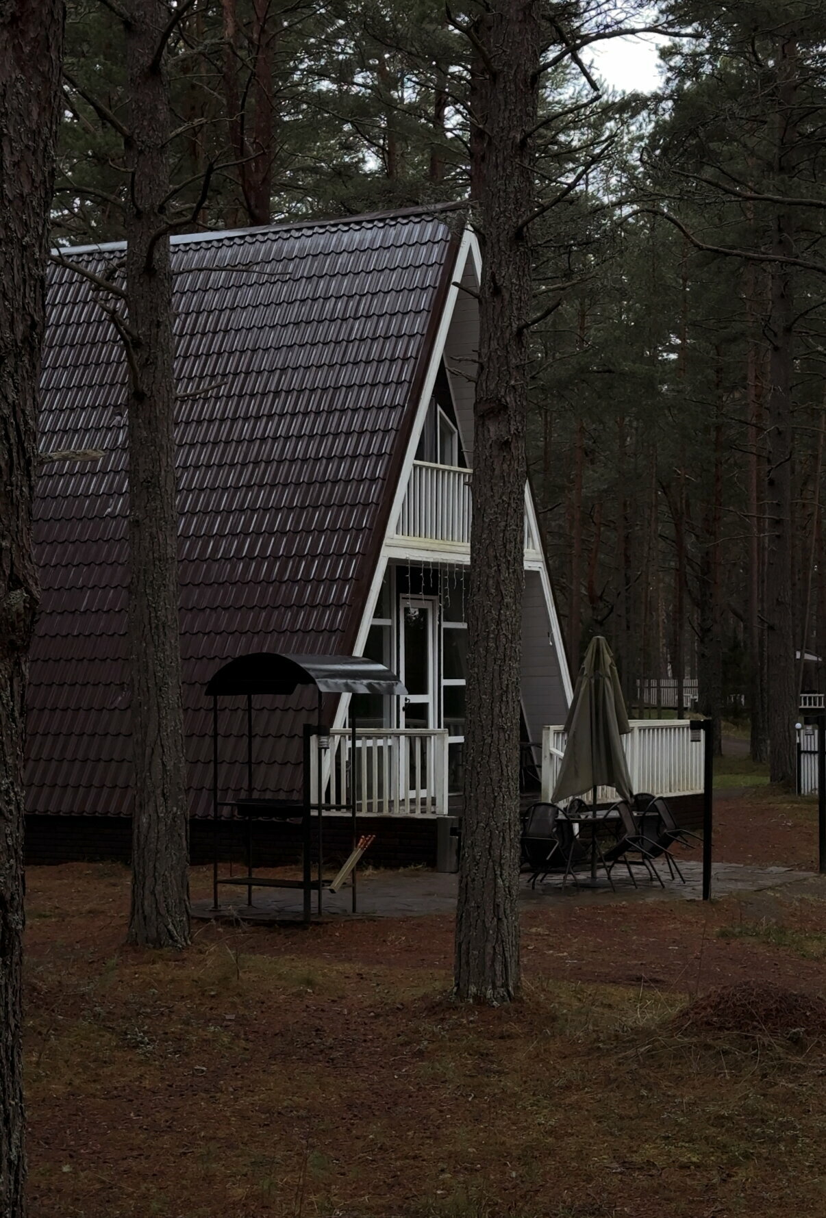 Большой дом Aframe с видом на озеро и лес