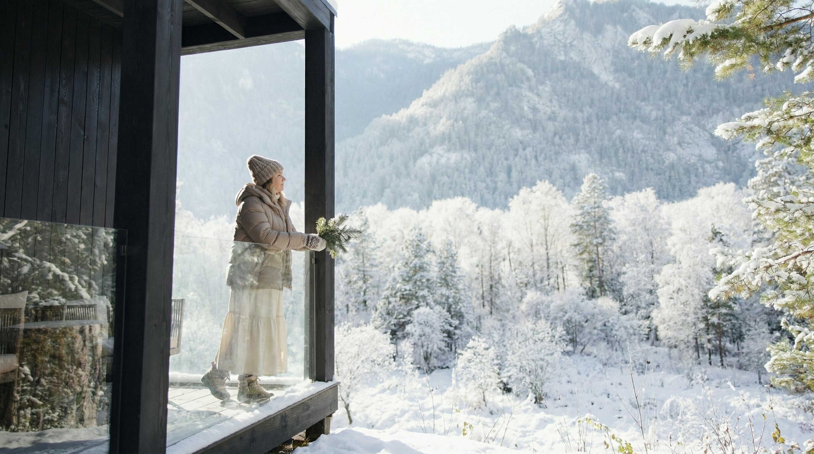 Вилла с панорамными окнами