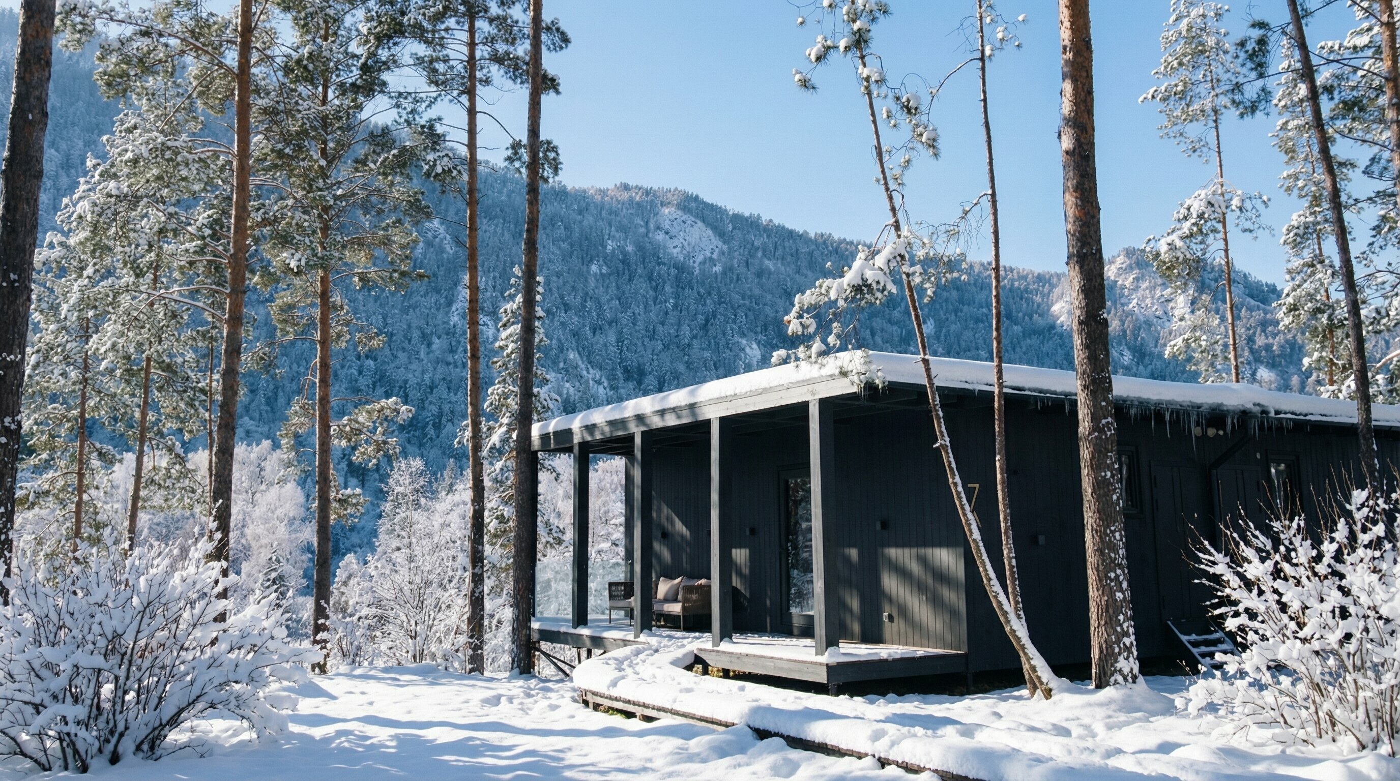 Вилла с панорамными окнами