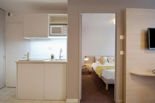 Апартаменты 1 комната двуспальная кровать в Appart'City Lille Grand Palais