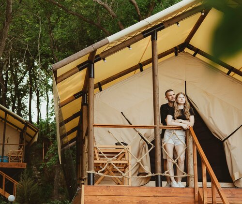 Четырехместный номер с видом на сад