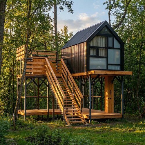 Дом на дереве "Цветы Сакуры"