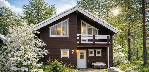 Дом с балконом