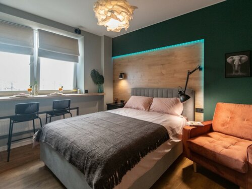 Двухместный номер с большой кроватью и кухней в Dream Apartmens