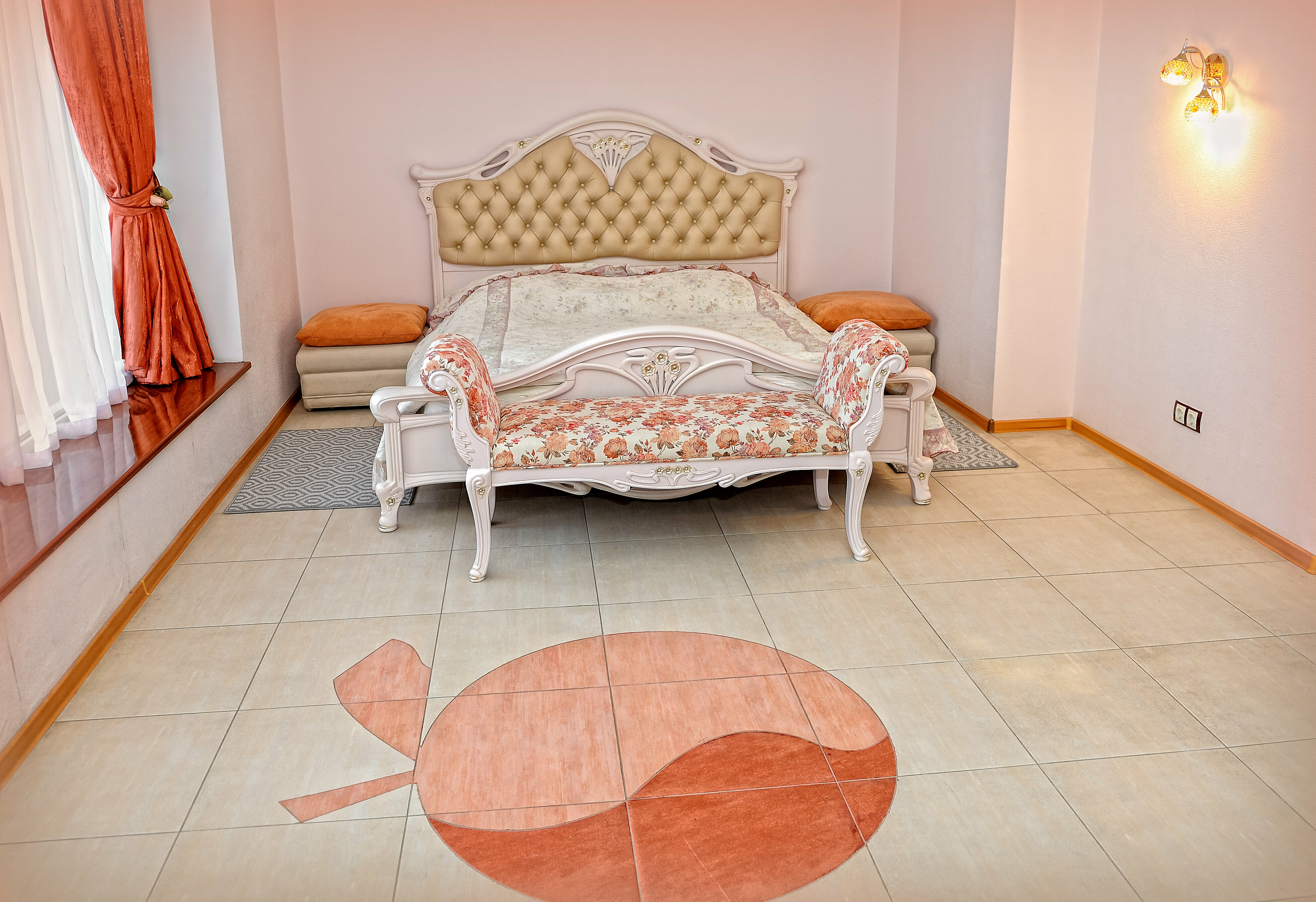 Четырехместный номер с видом на сад