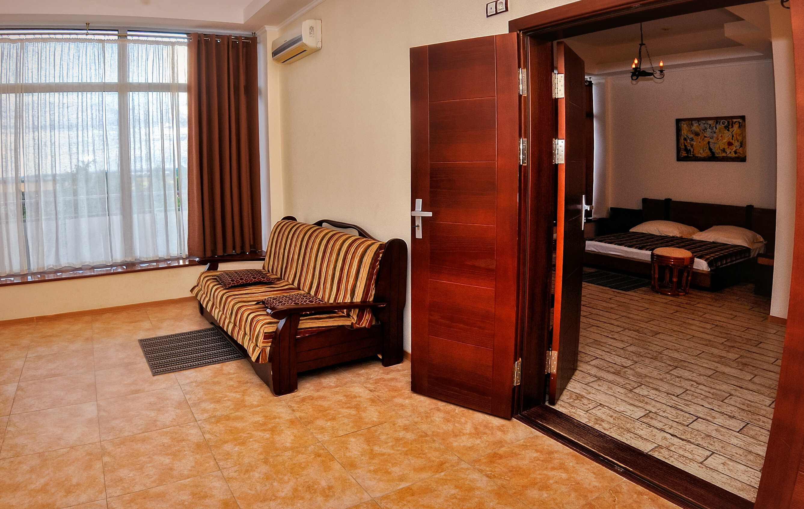 Четырехместный номер с видом на сад