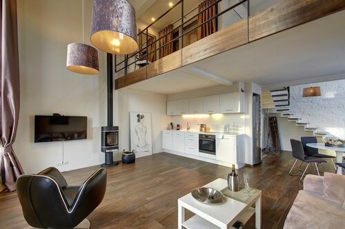 Бизнес-лофт, Несколько кроватей, камин, вид на город в Loft 66 panoramic view apartment