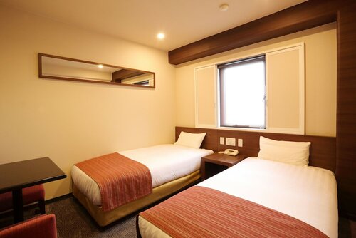 Номер с 2 односпальными кроватями, 2 односпальные кровати, для некурящих в Smile Hotel Kawaguchi