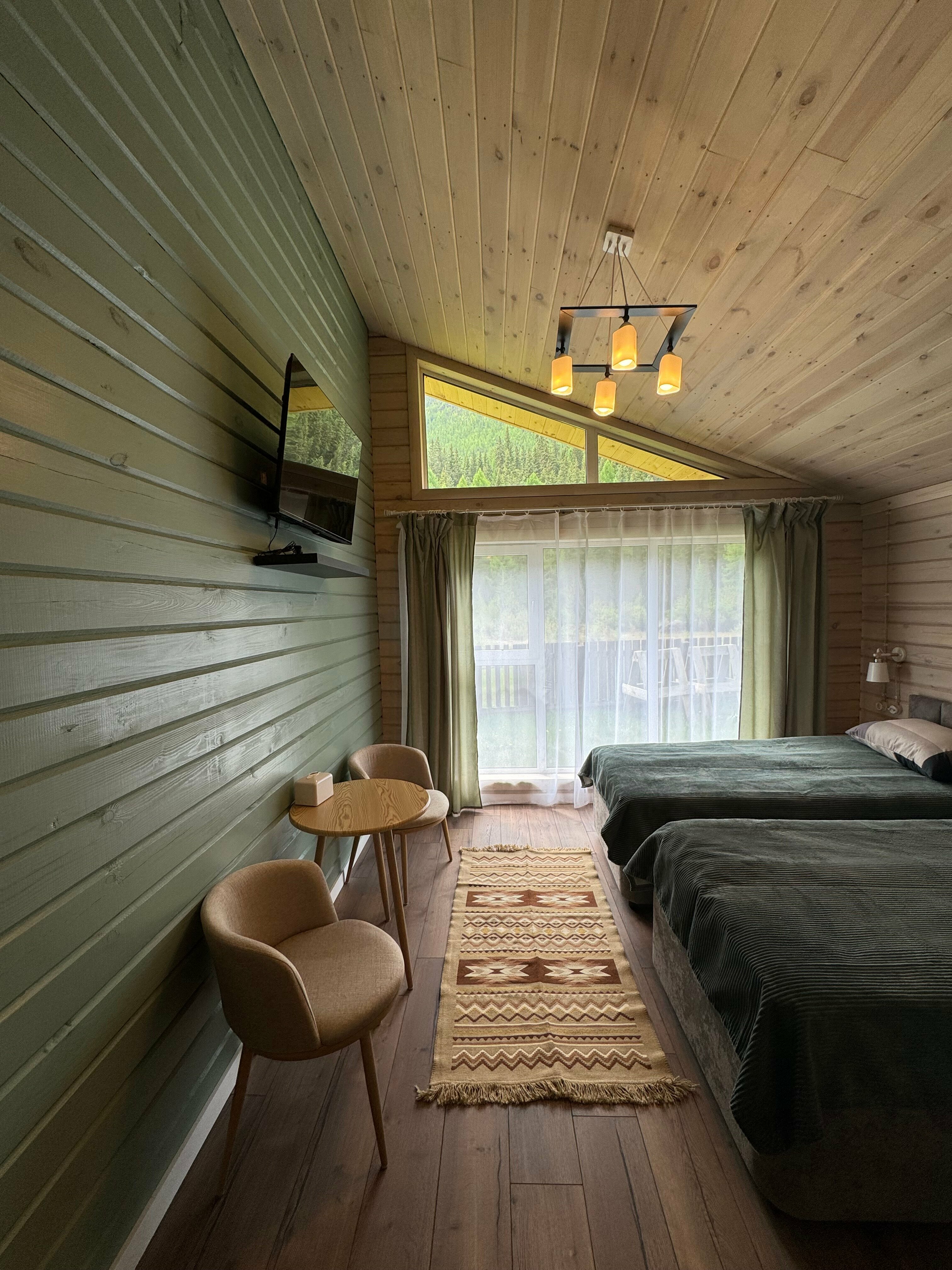 Двухместный номер с 2 отдельными кроватями, вид на горы