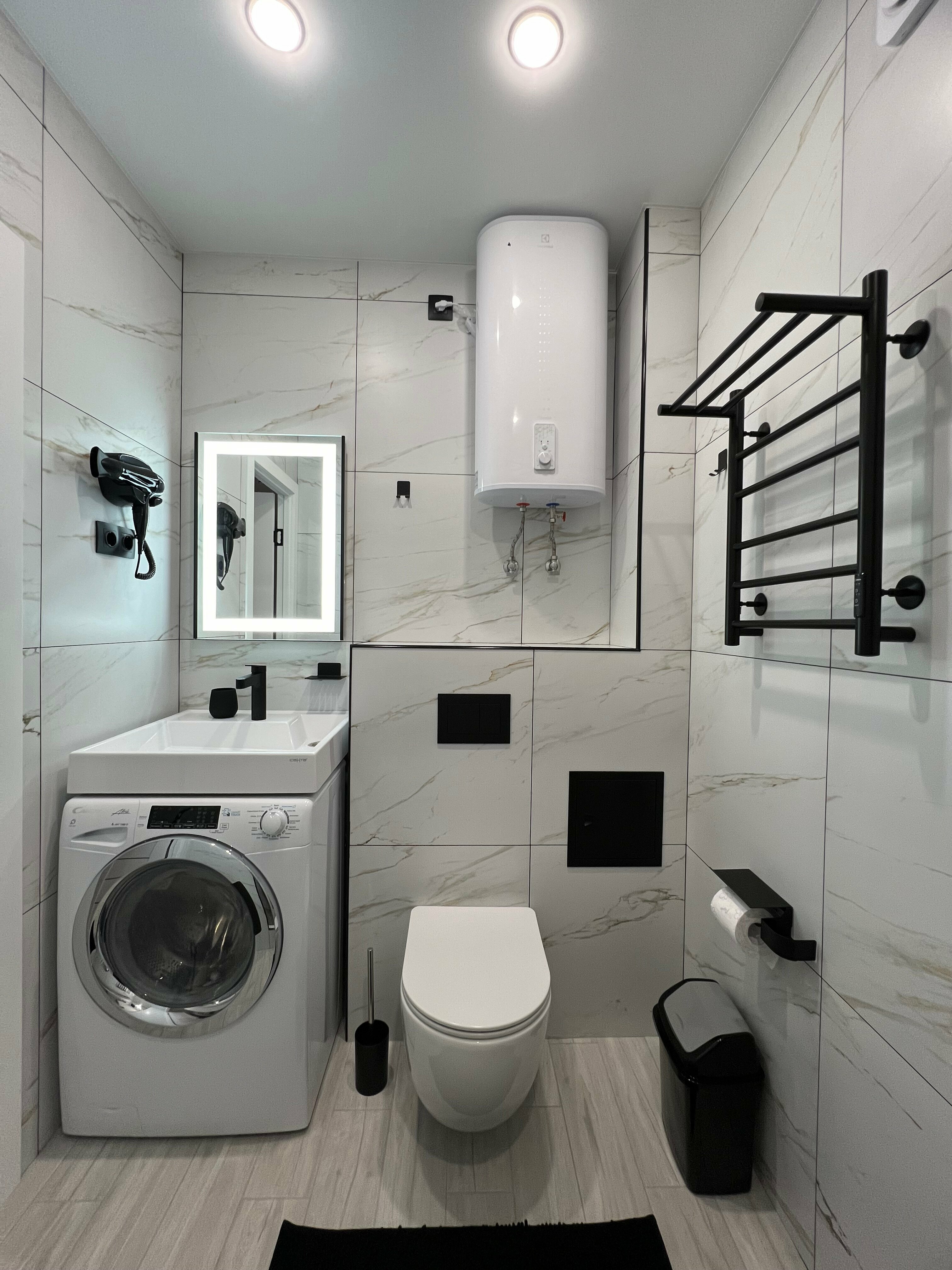 Семейный апартамент "Охра" с кухней и стирально-сушильной машиной