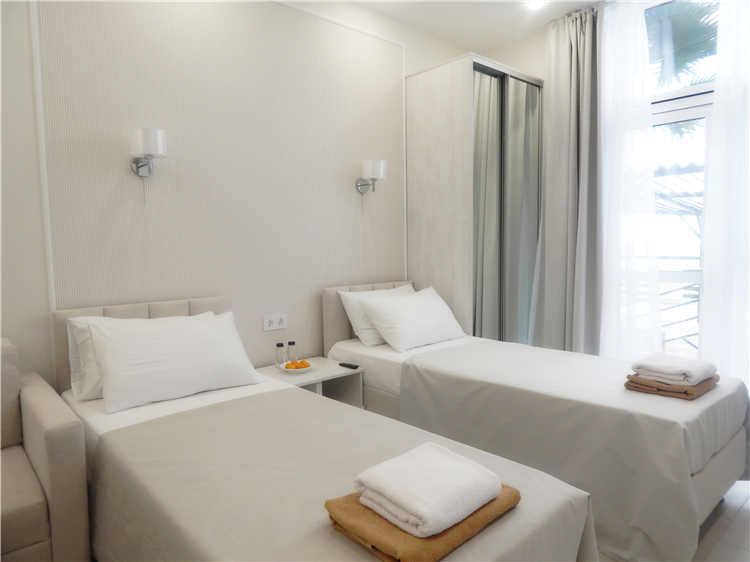 Двухместный номер с 1 кроватью или 2 отдельными кроватями, вид на море