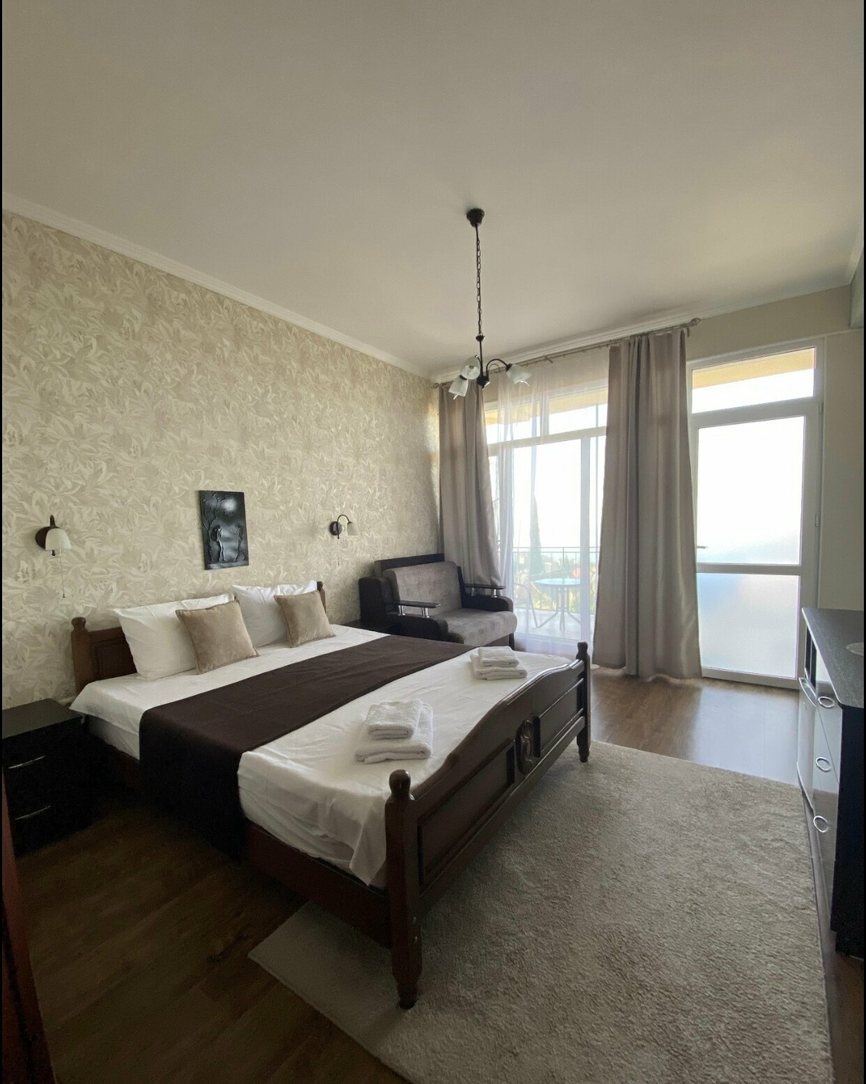 Двухместный номер с 1 кроватью и балконом, вид на море