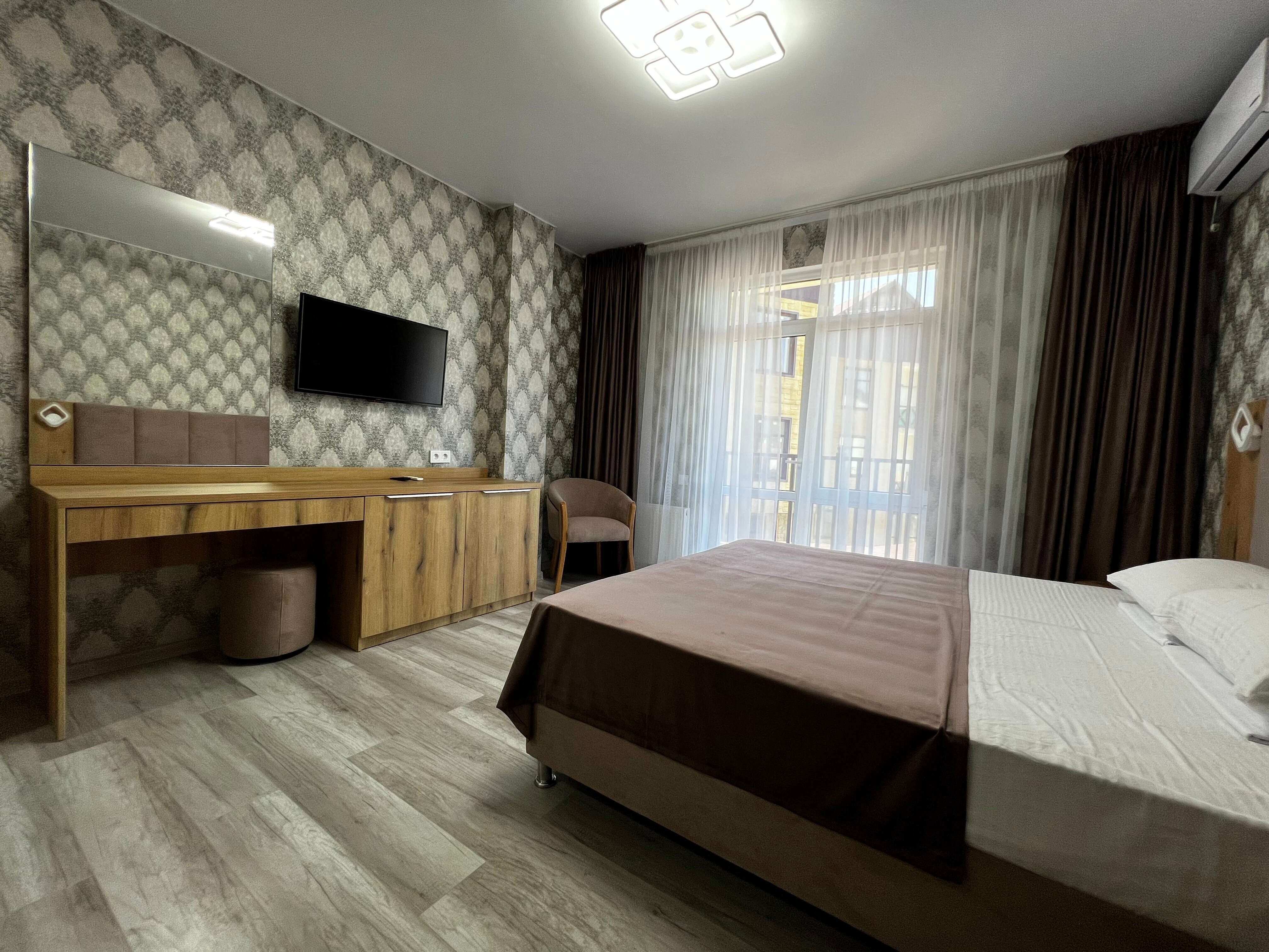 Двухместный номер с 1 кроватью и балконом