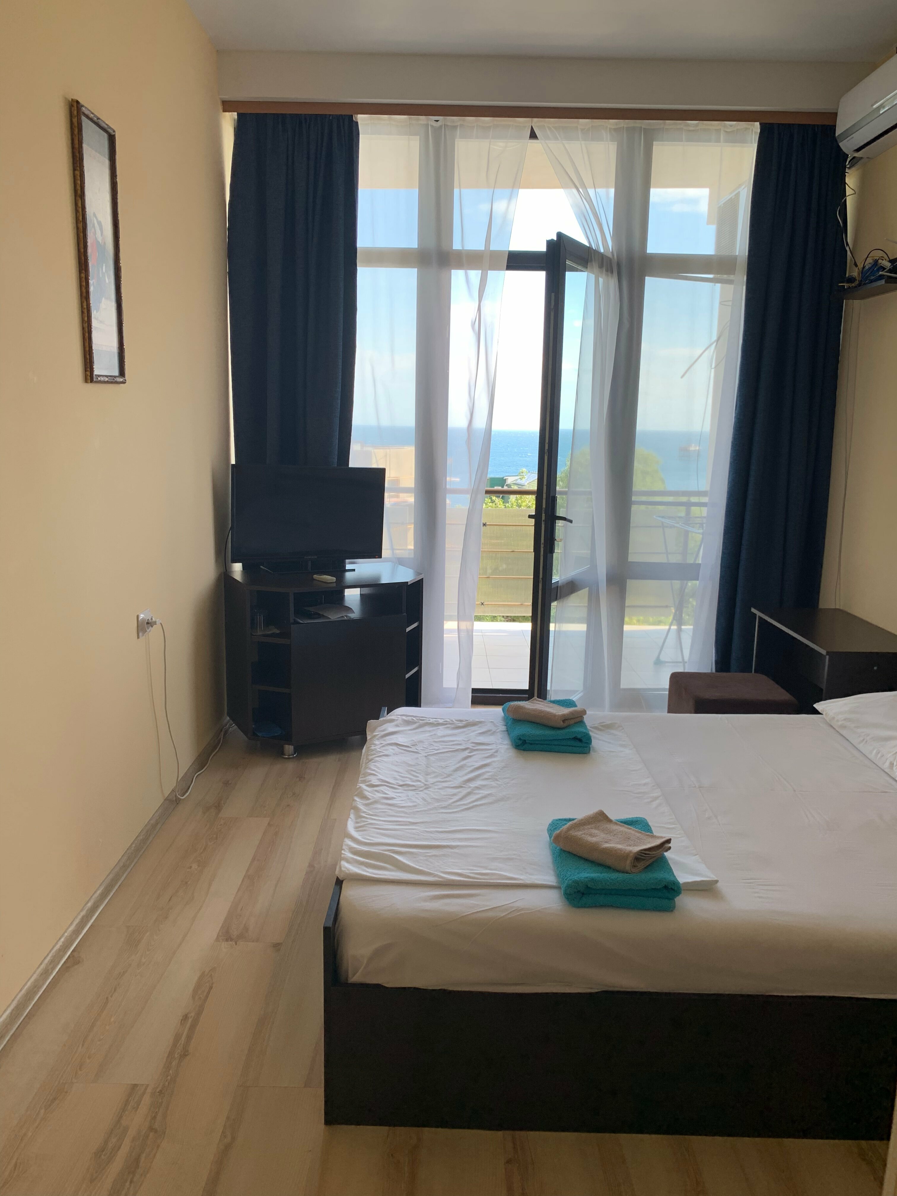 Двухместный номер с 1 кроватью и балконом, вид на море