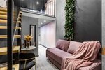 Двухуровневые апартаменты для троих гостей в Smart Hotel Kantemirovsky