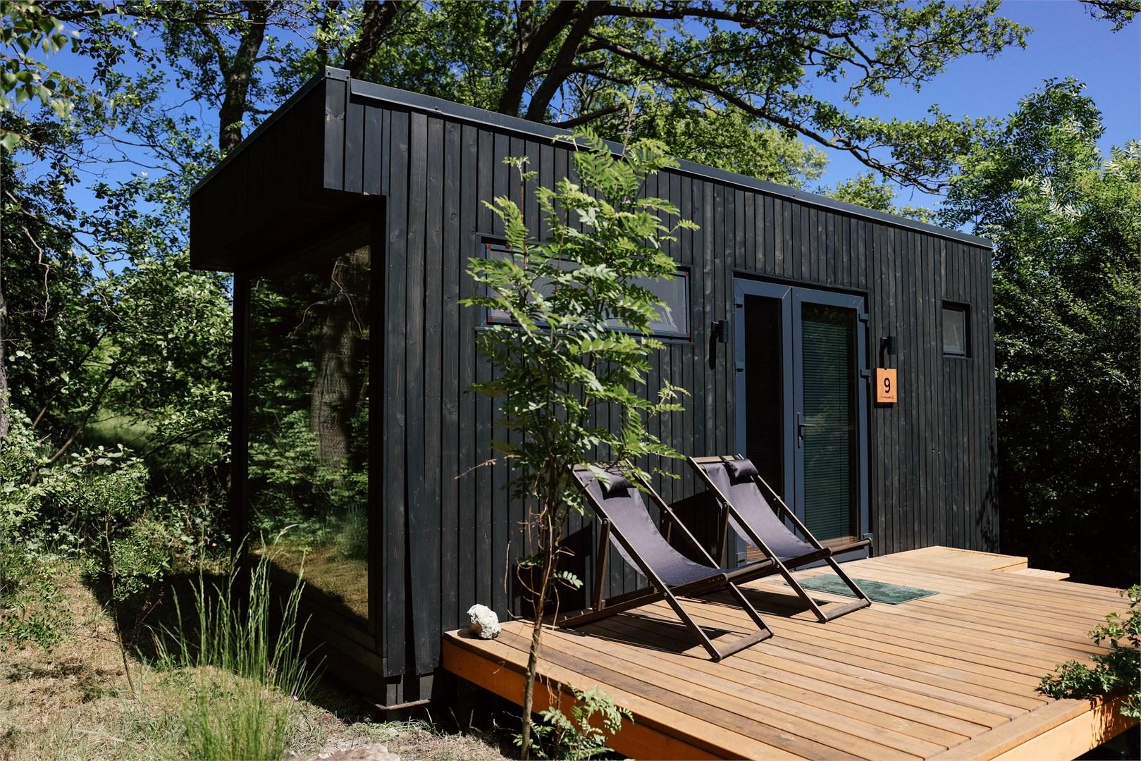 Малый Хитте №5 - с террасой и панорамным окном | красивый вид на дюны, сквозь которые частично видно море