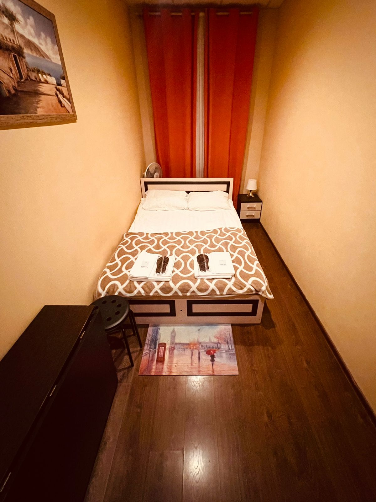 Двухместный номер с 1 кроватью и общей ванной комнатой