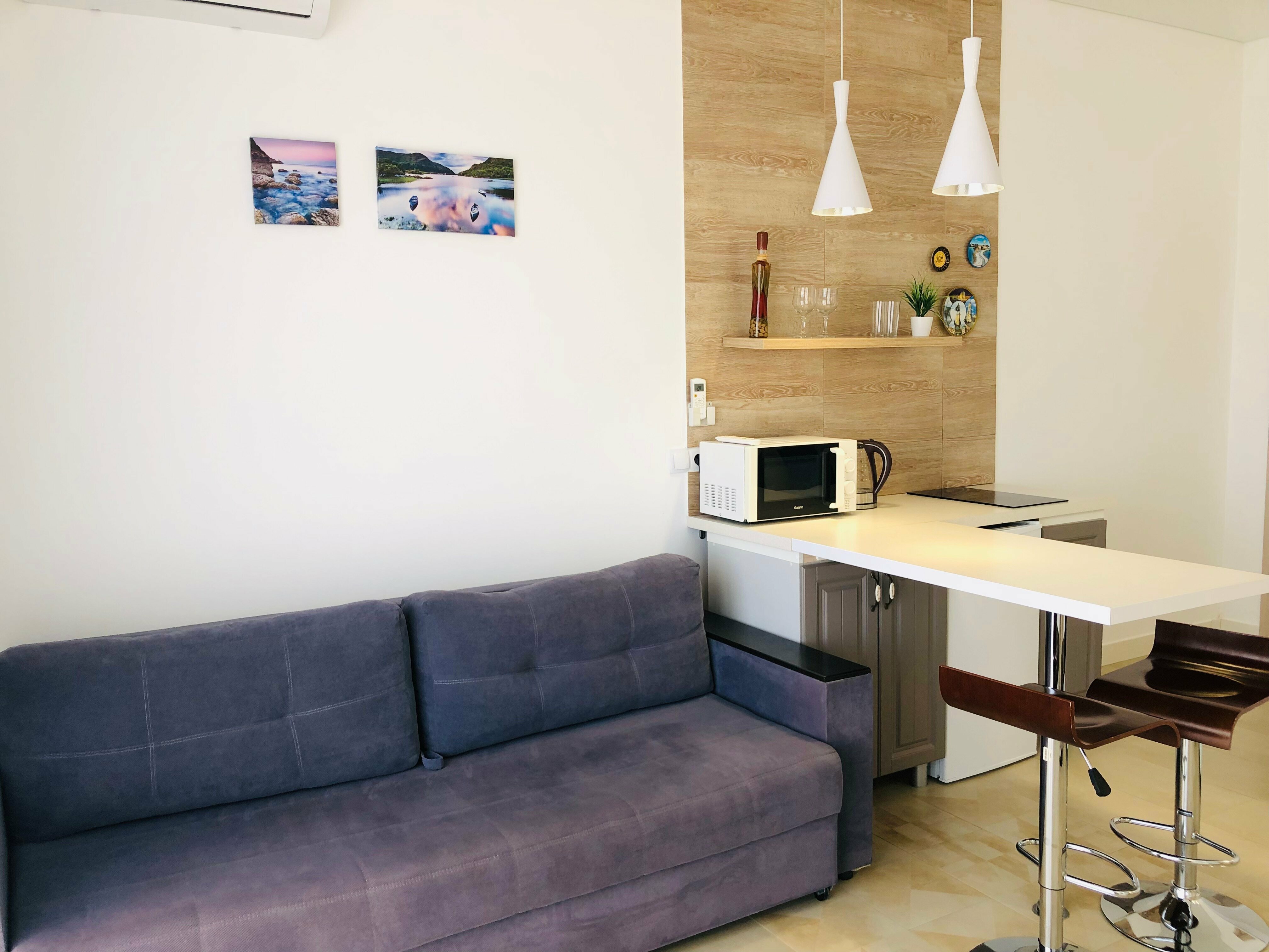 Апартаменты-студия с видом на море