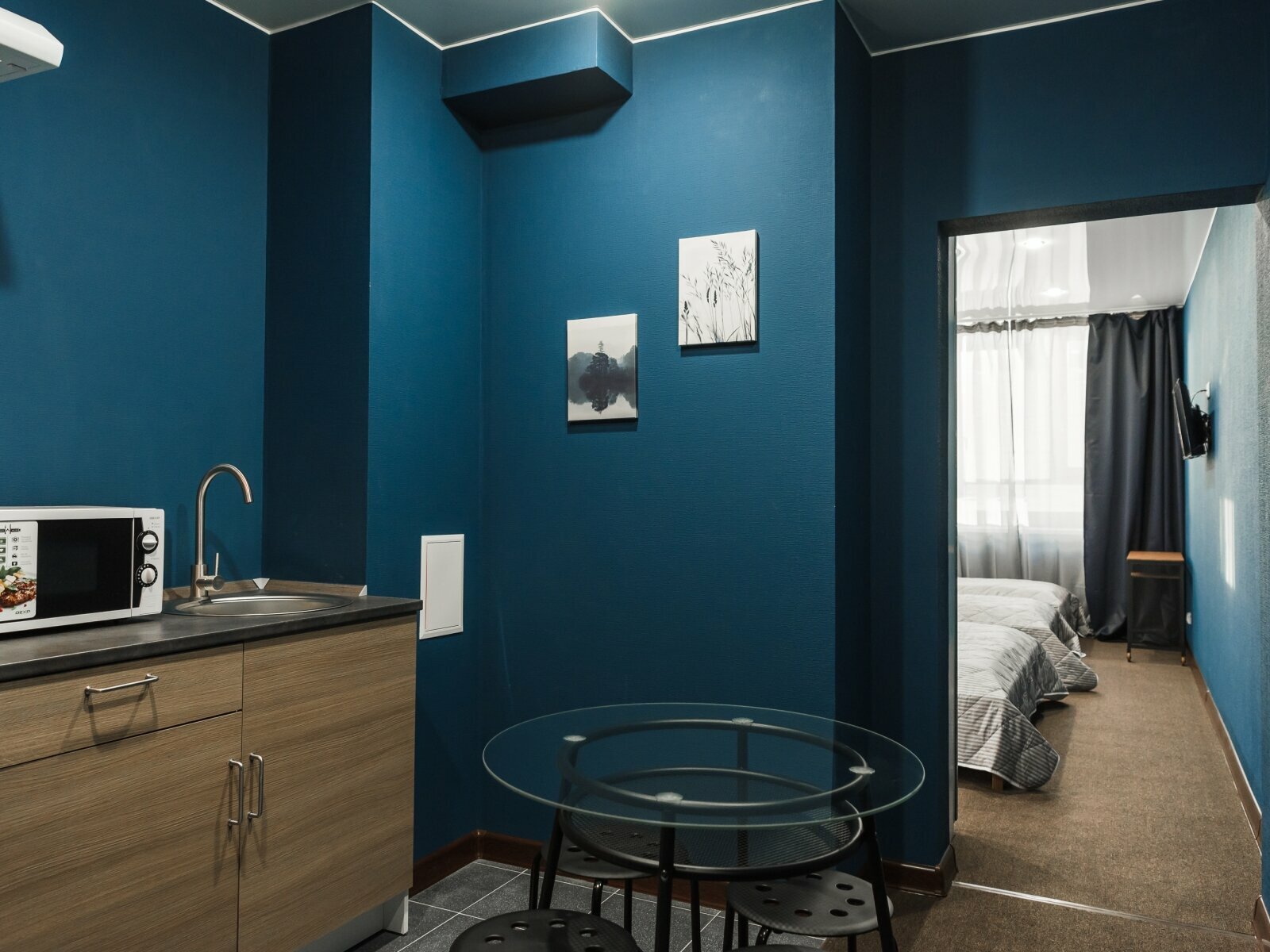 Четырехместные апартаменты с мини-кухней