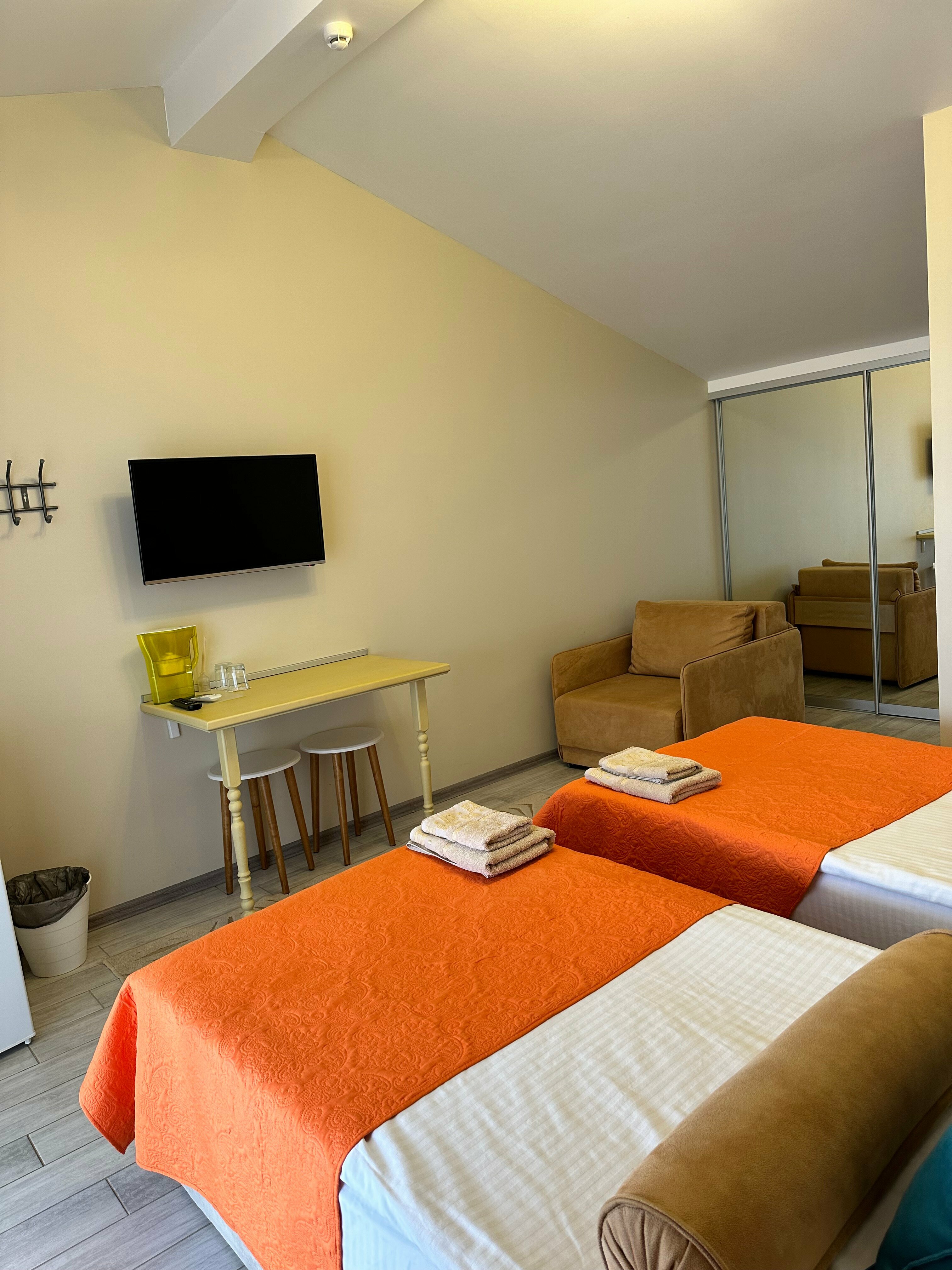 Двухместный номер с 1 кроватью или 2 отдельными кроватями, вид на море