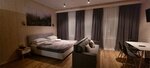 АП208: Апартаменты с ремонтом 208 2-комнатный 1 двухспальная +2 односпальные кровати + диван в Ромашка-club
