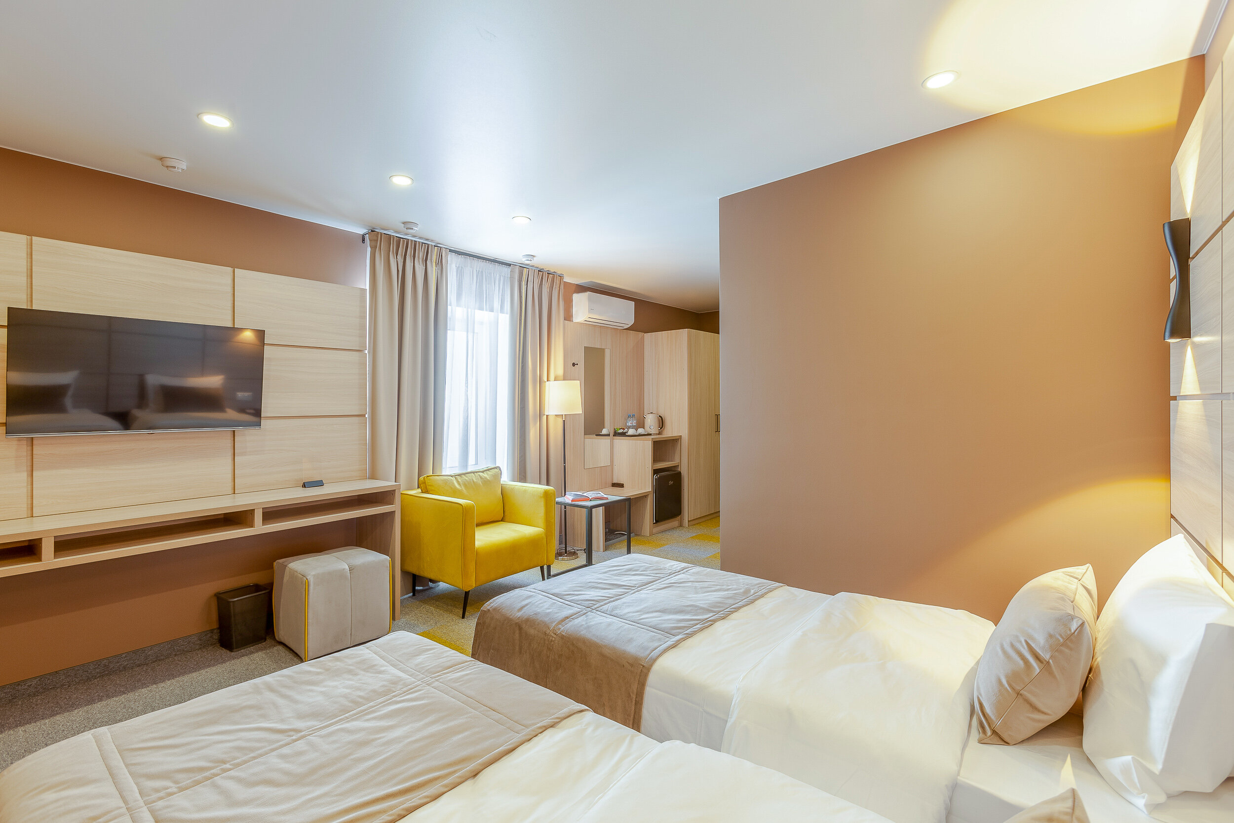 Улучшенный двухместный номер с 1 кроватью или 2 отдельными кроватями, вид на город