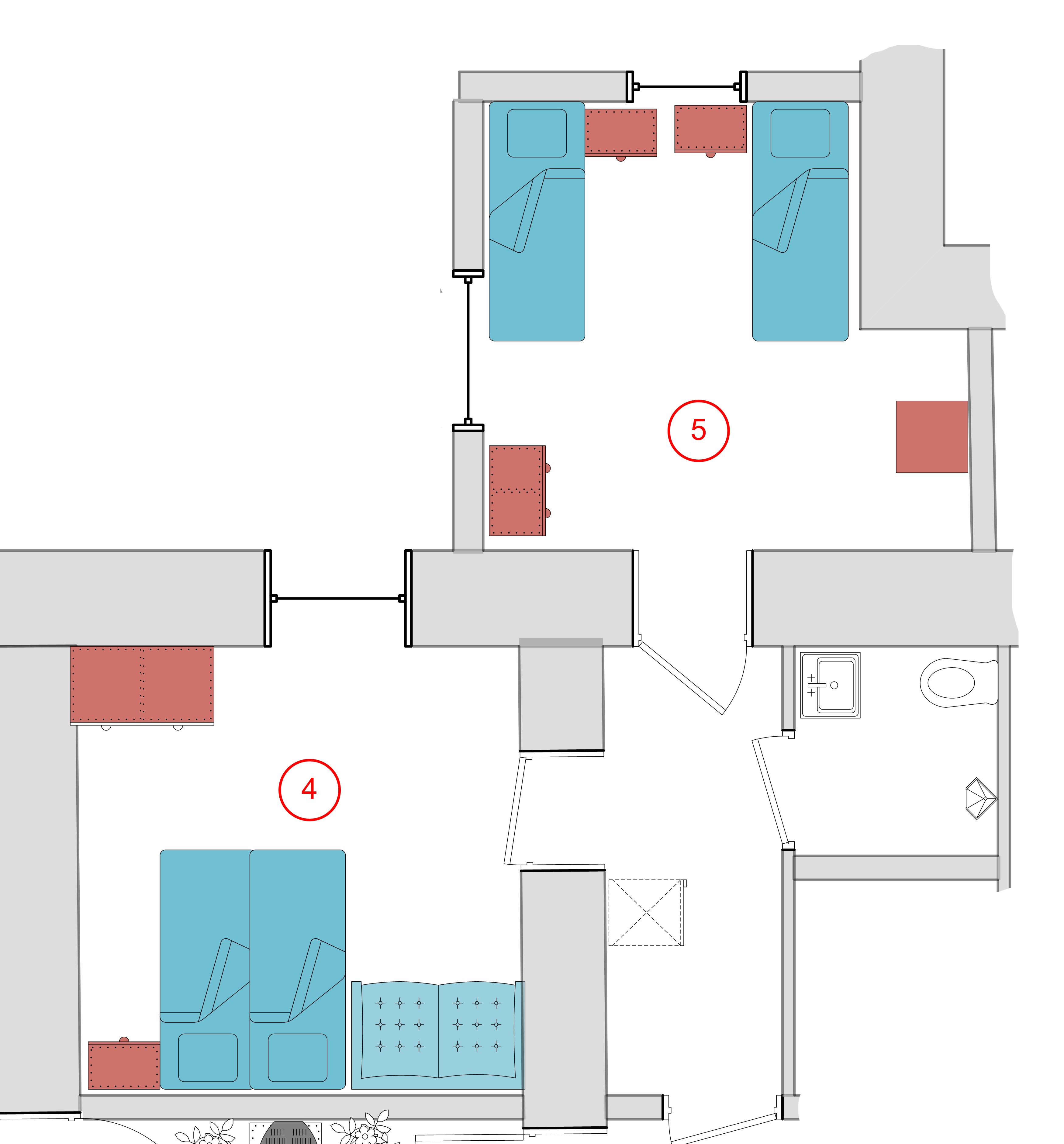 Классический четырехместный номер