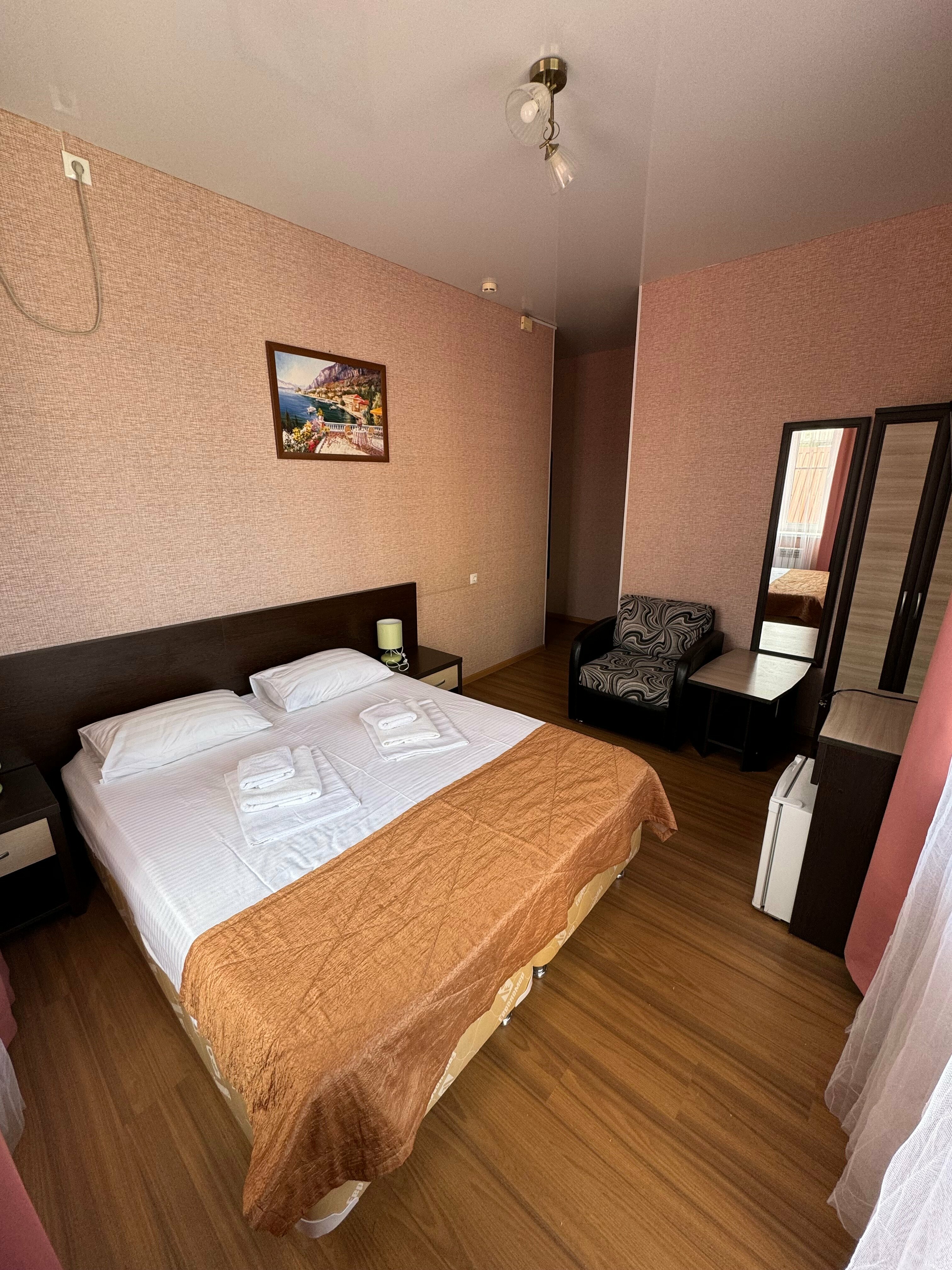 Двухместный номер с 1 кроватью и балконом