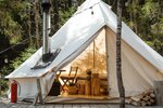 Двухместный шатёр в лесу в Хюгге Кэмп Карелия