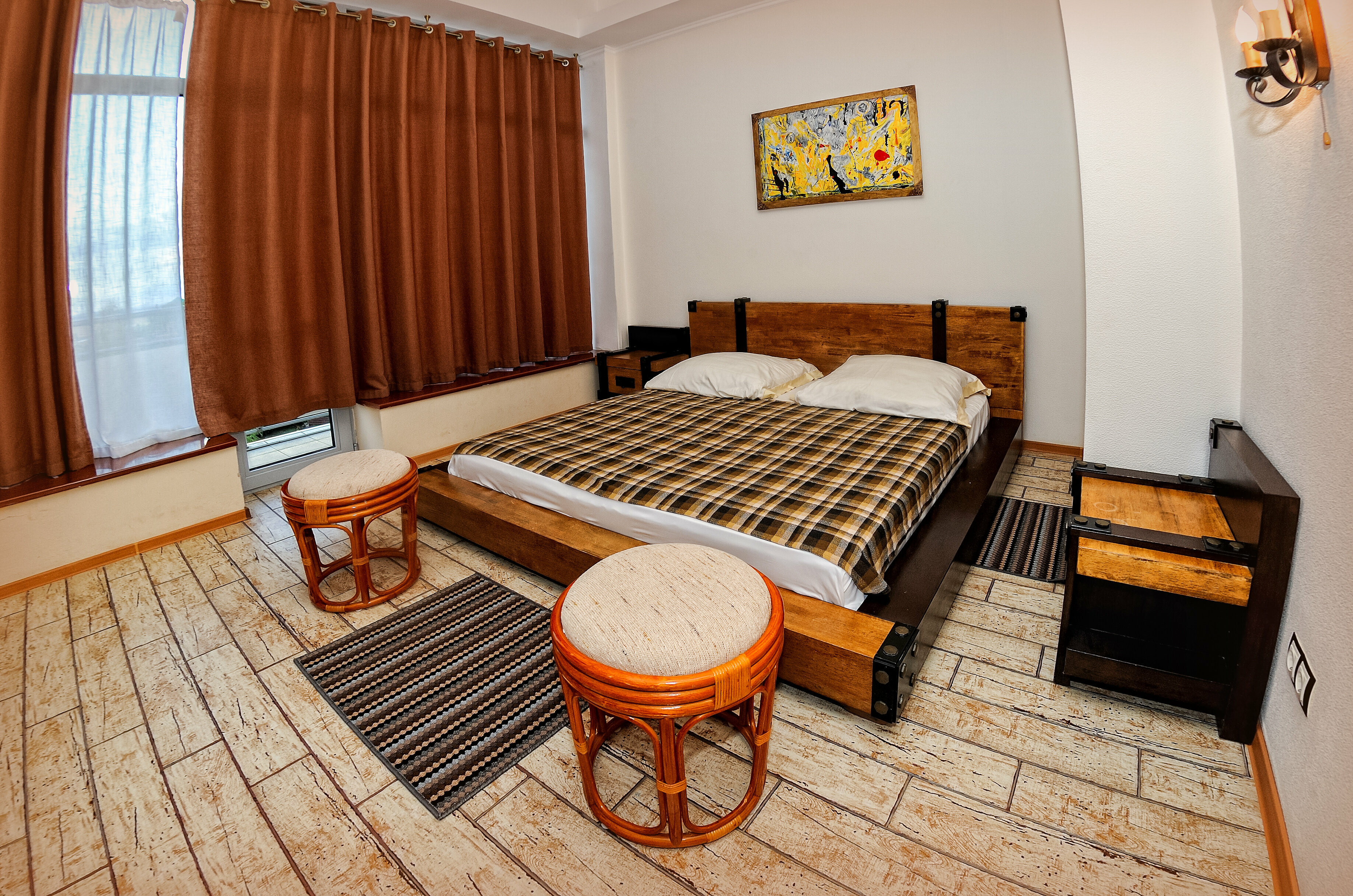 Четырехместный номер с видом на сад