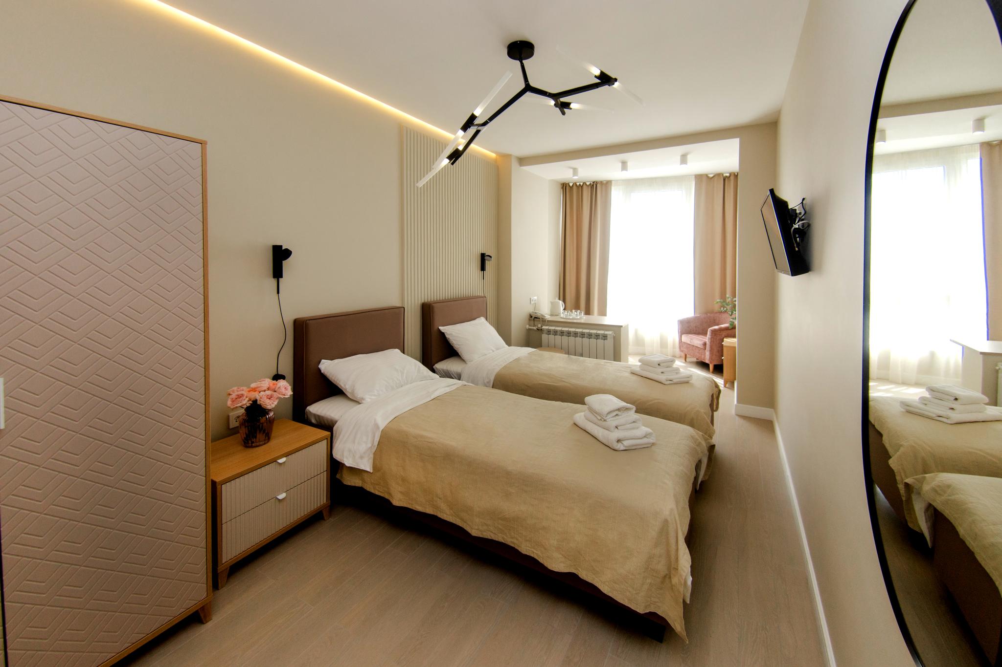 Двухместный номер с 2 отдельными кроватями, вид на сад