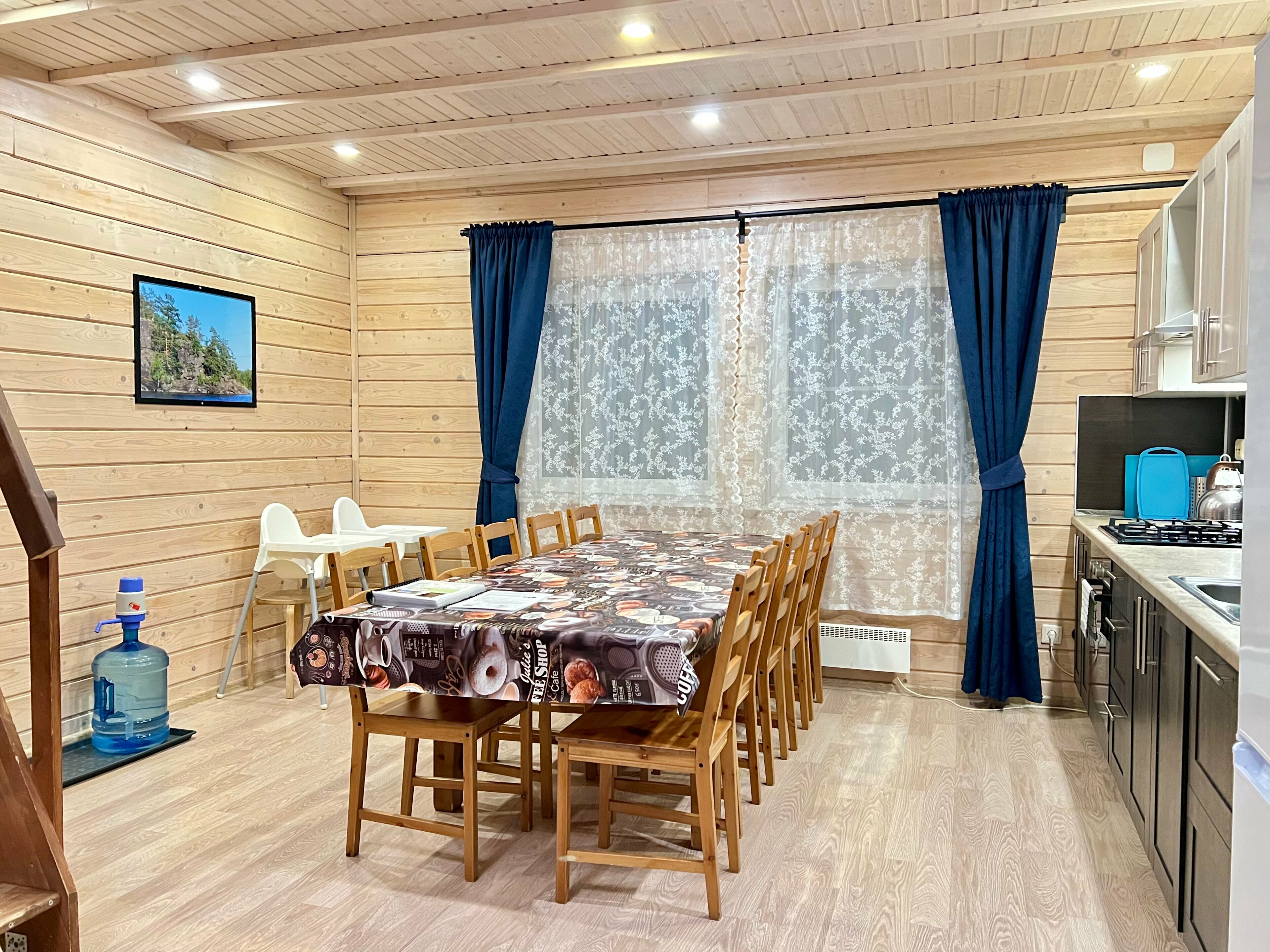 Коттедж с 4 спальнями, с сауной, 2 санузлами, на 8(+4) чел.