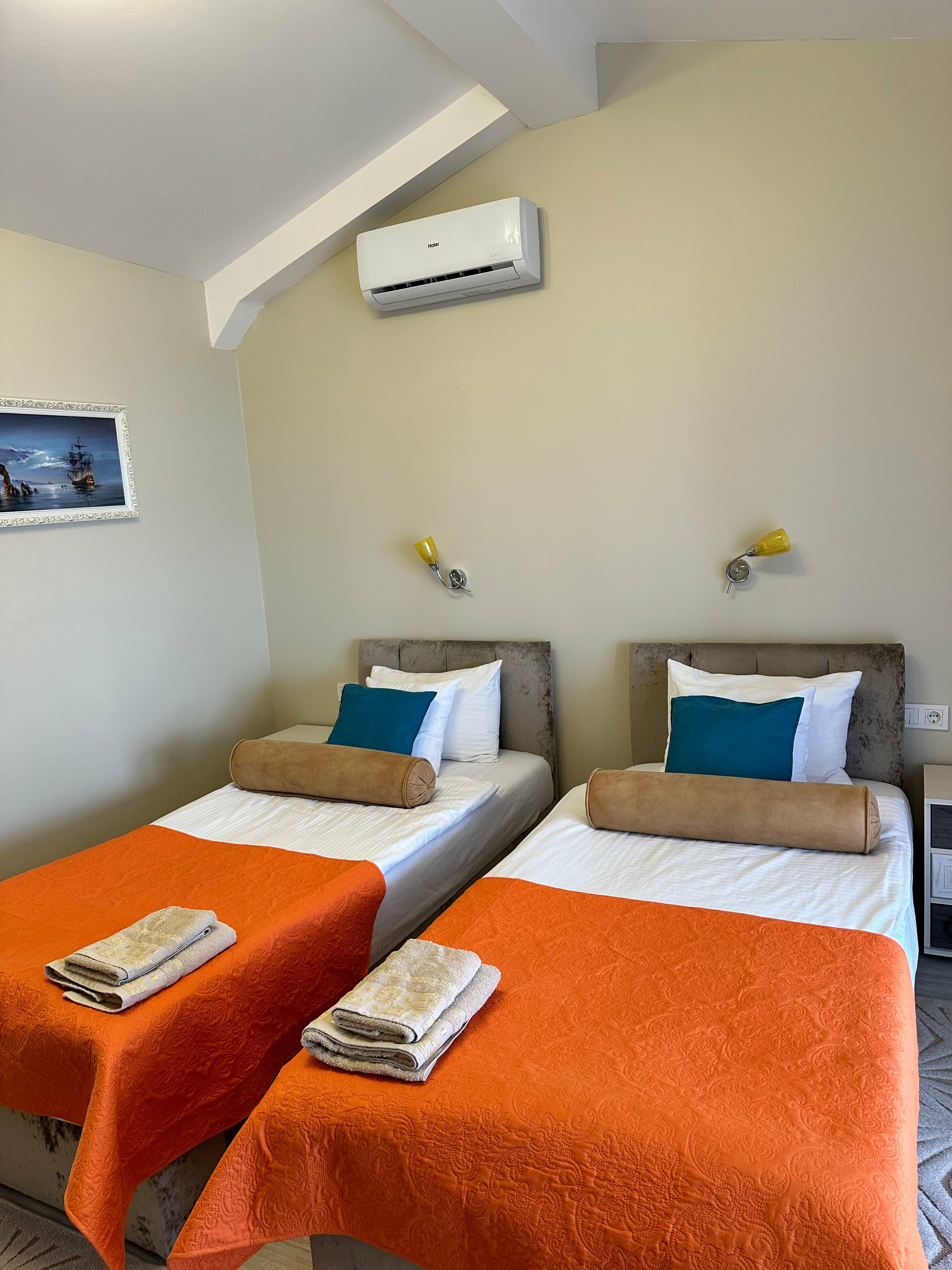 Двухместный номер с 1 кроватью или 2 отдельными кроватями, вид на море