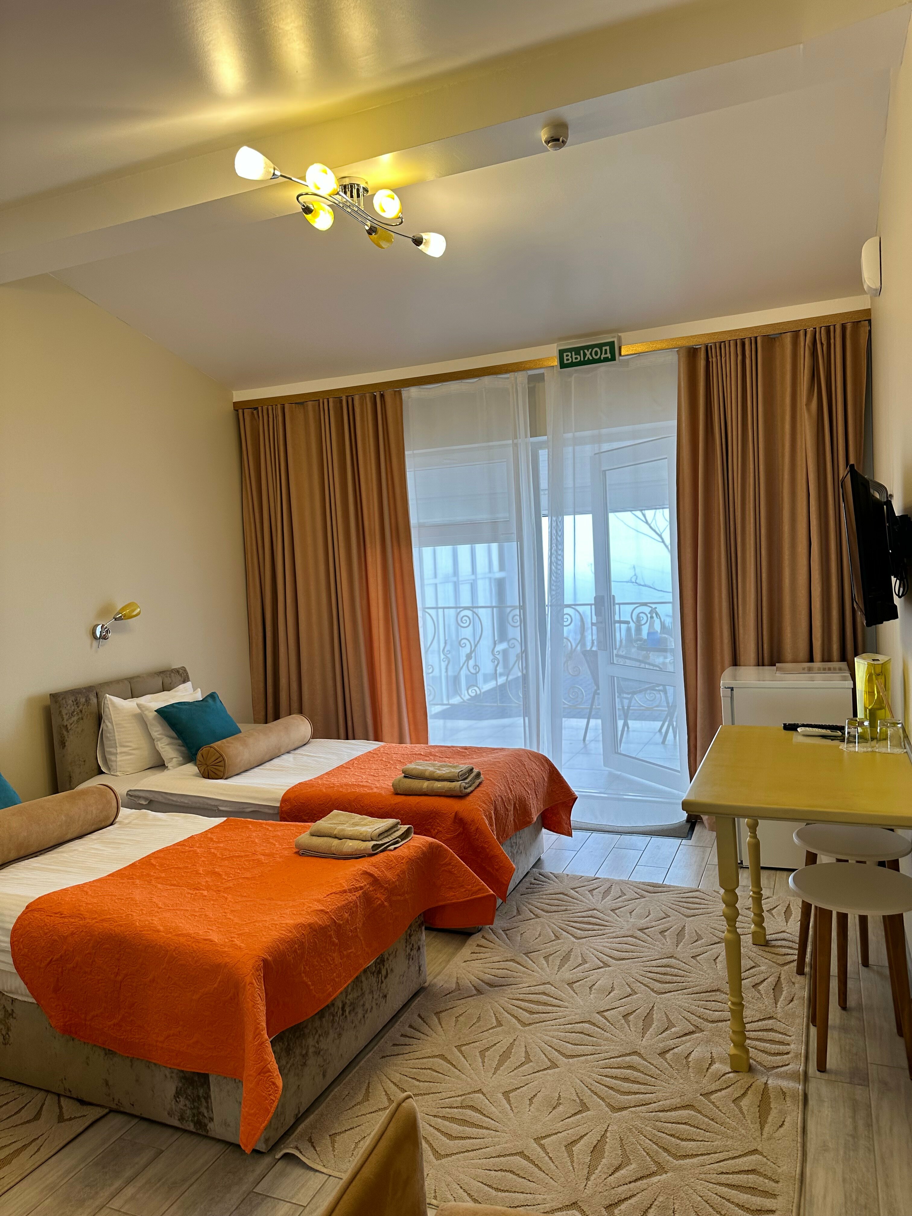 Двухместный номер с 1 кроватью или 2 отдельными кроватями, вид на море