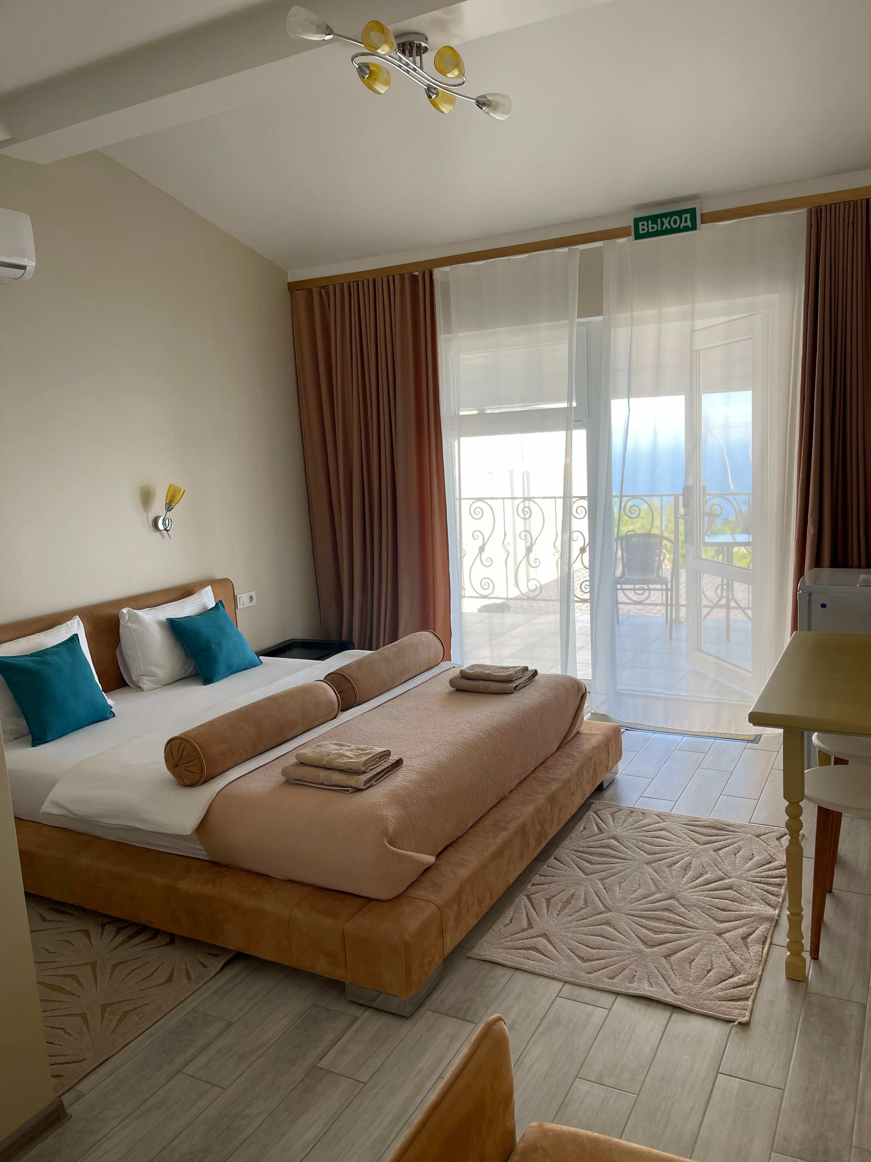 Двухместный номер с 1 кроватью или 2 отдельными кроватями, вид на море