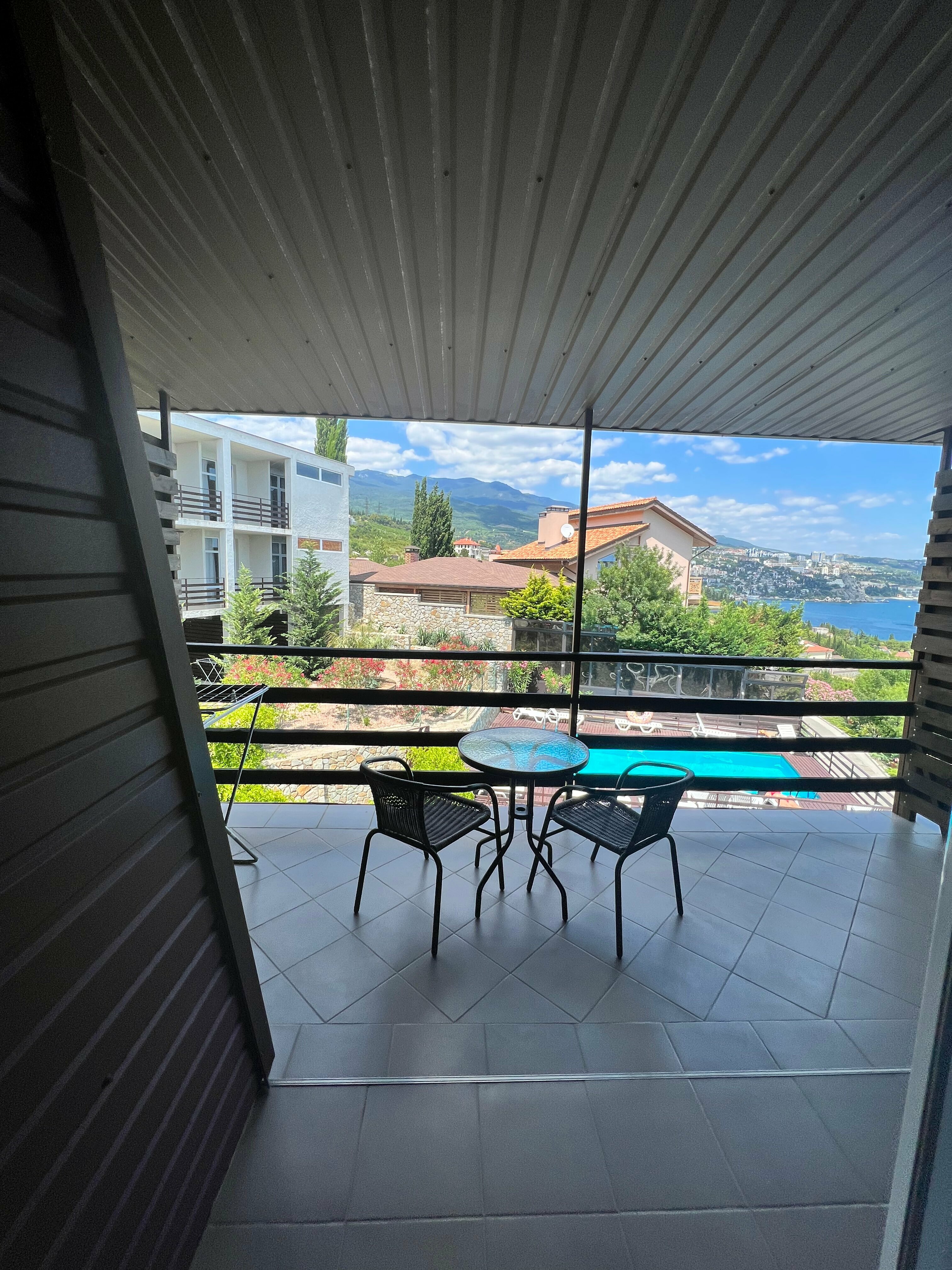 Двухместный номер с 1 кроватью и балконом, вид на море