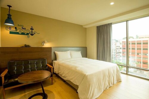 Улучшенный двухместный номер с 1 двуспальной кроватью в Just Live Inn Keelung