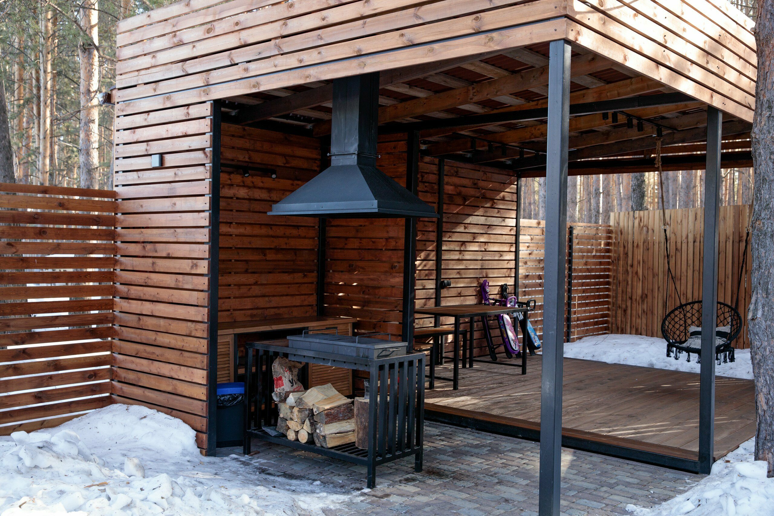 Дом с камином и баней