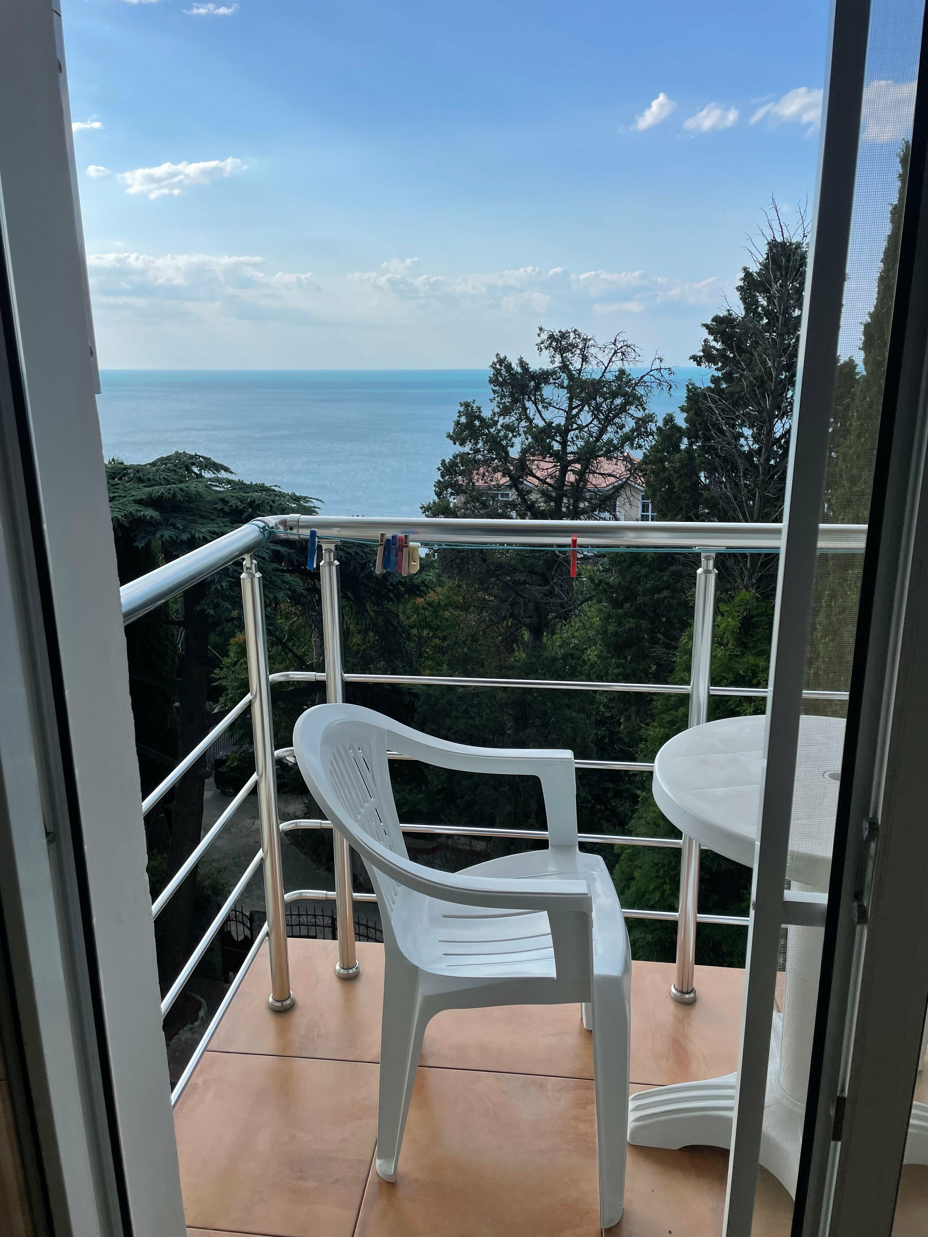 Двухместный номер с 1 кроватью и балконом, вид на море