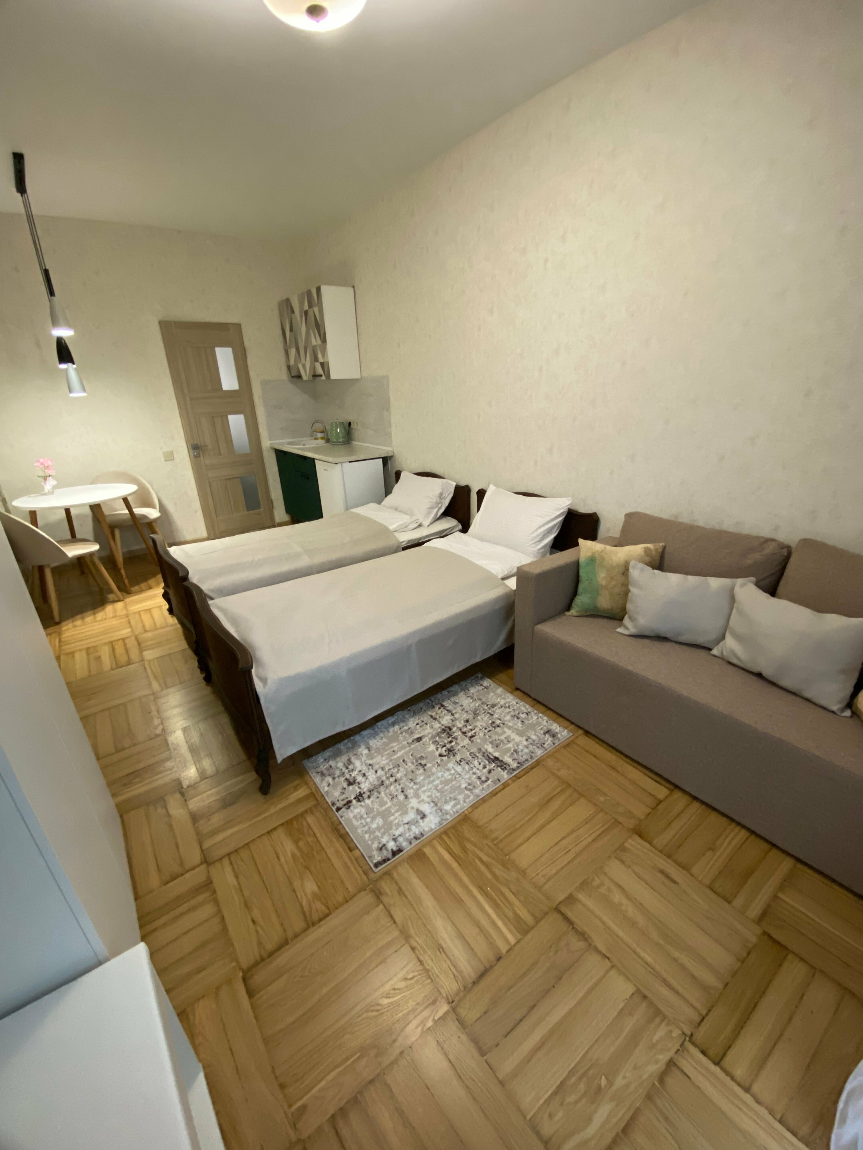 Студия с 2 раздельными кроватями