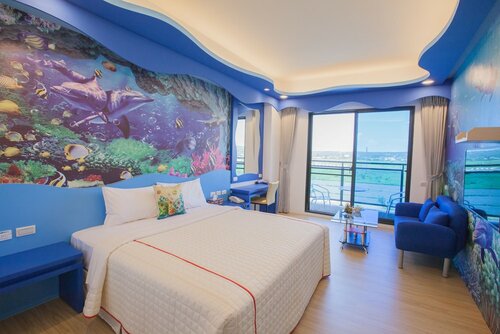 Дизайнерский двухместный номер с 1 двуспальной кроватью, балкон, вид на горы в Song Ping Resort