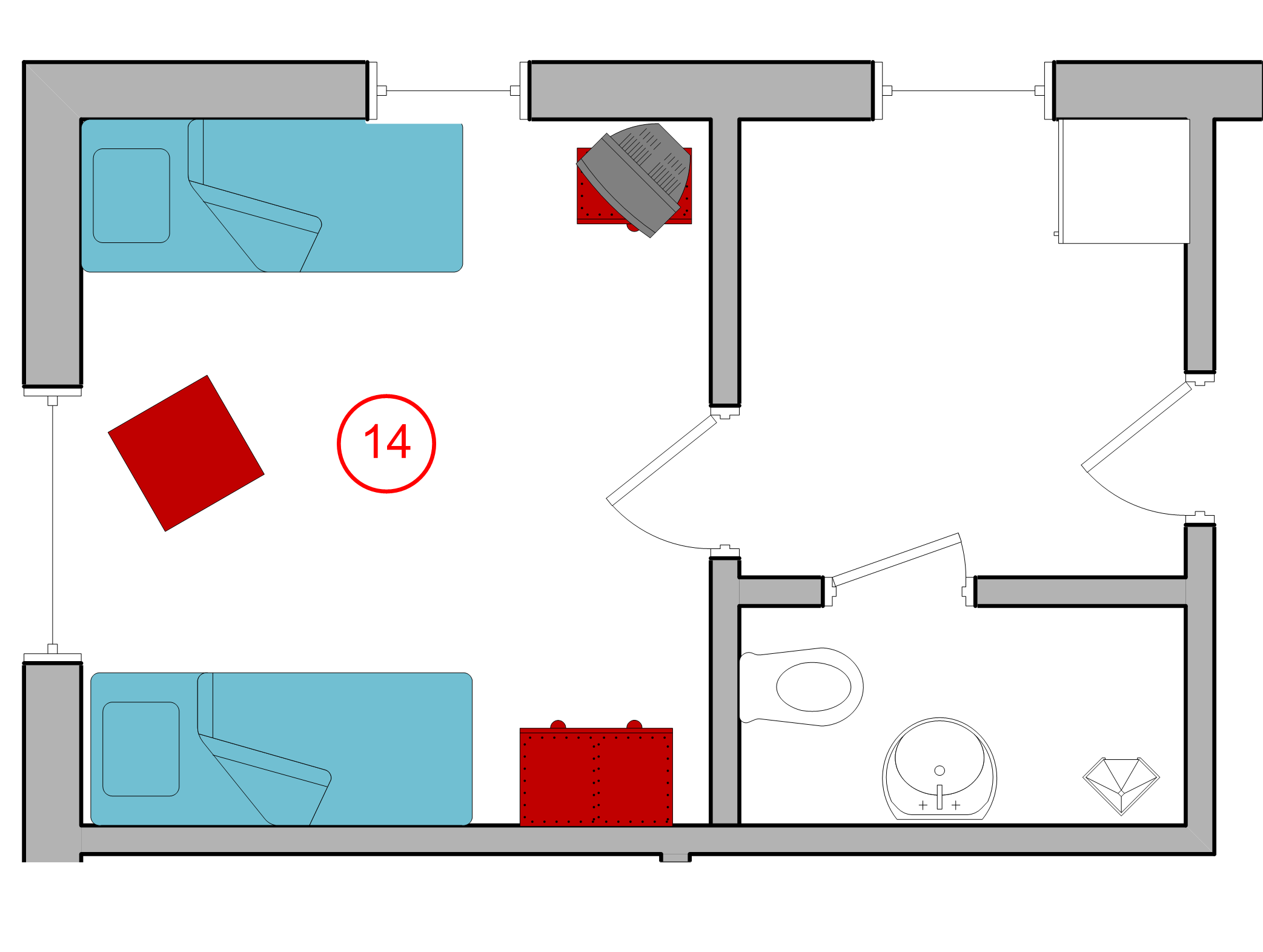 Бюджетный трехместный номер